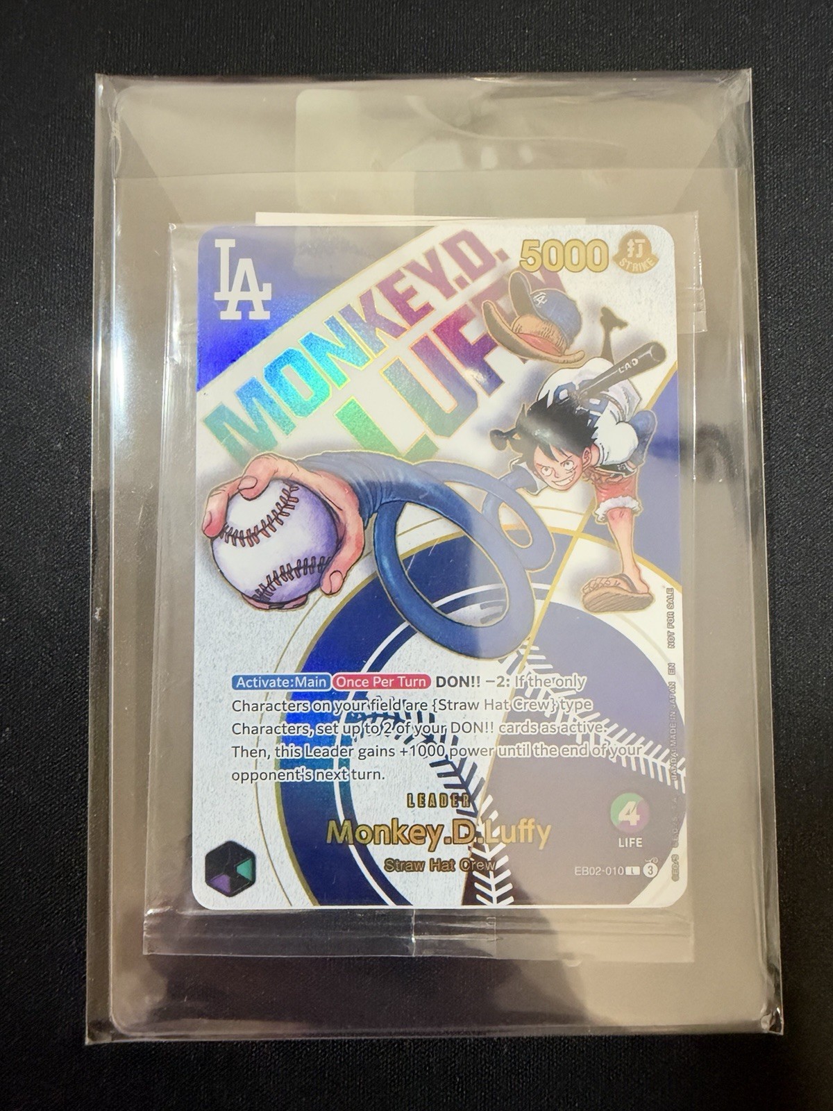 2025 Monkey D. Luffy One Piece x Dodgers Collab Promo Card 010 Exclusive SEALED 2025 Monkey D. Luffy One Piece x Dodgers Collab Promo Card 010 Exclusive SEALED
