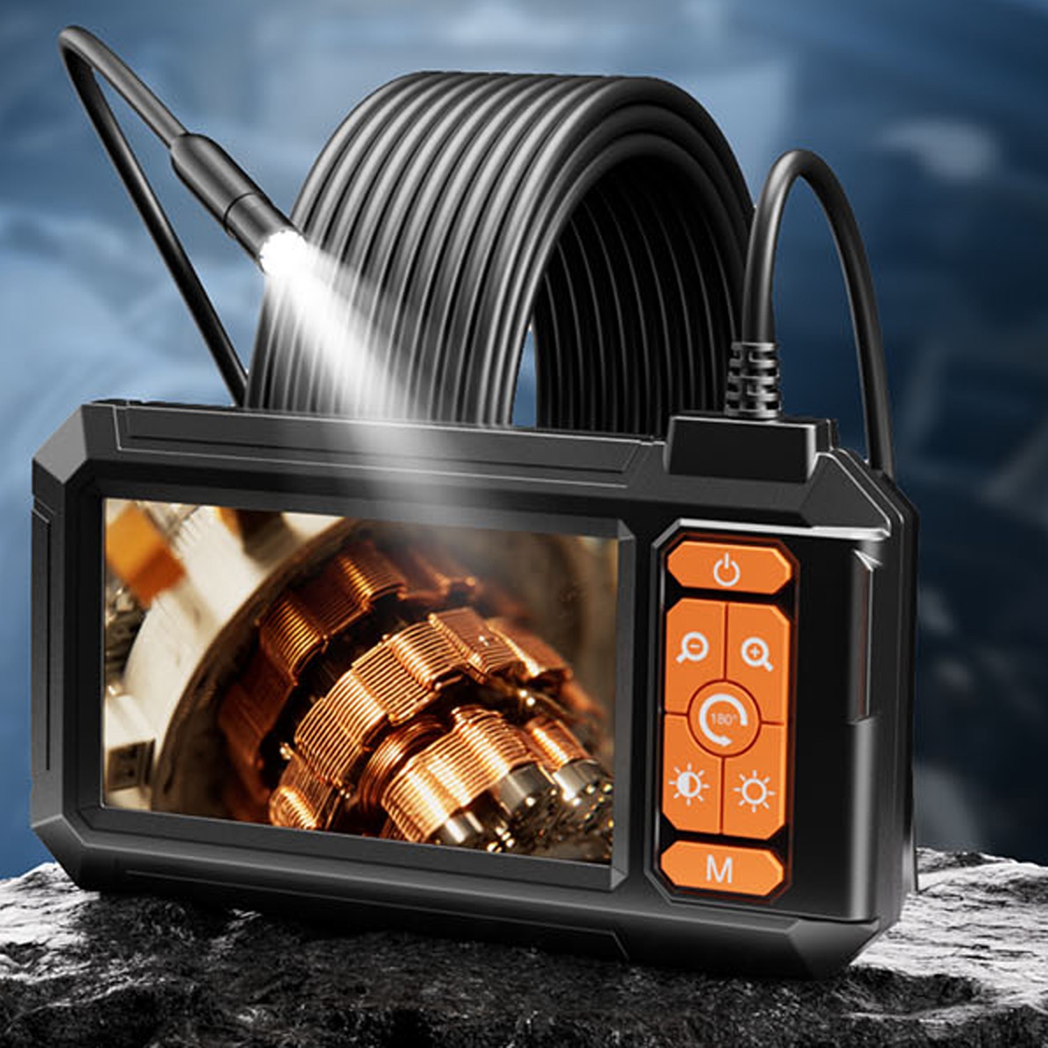 New HD Borescope Camera–1920P Resolution, 16.4ft Cable,8 LEDs For Automotive DIY New HD Borescope Camera–1920P Resolution, 16.4ft Cable,8 LEDs For Automotive DIY
