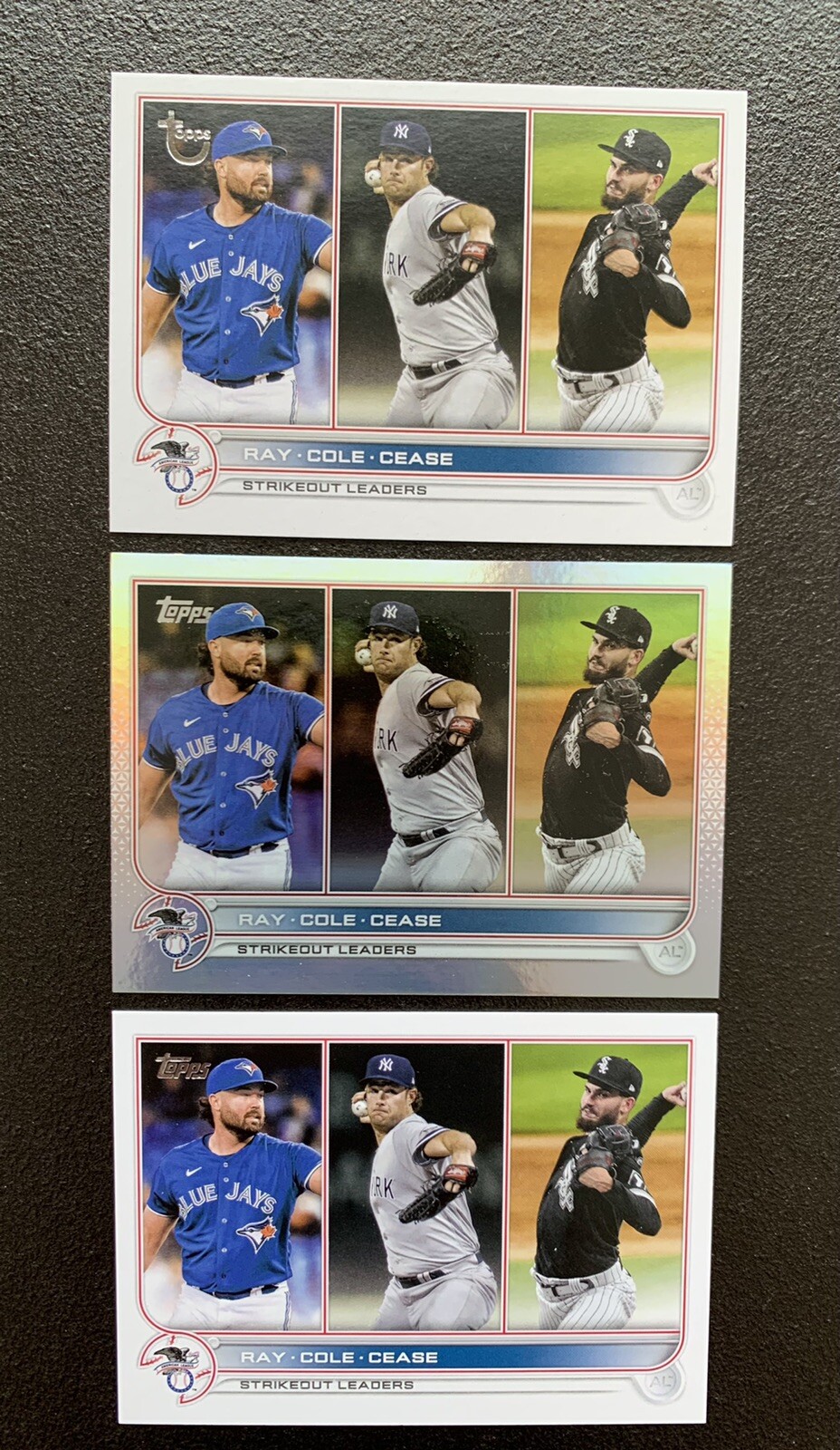 2022 Topps Series1 Vintage Stock #138  Leaders Ray, Cole, Cease  60/99 
