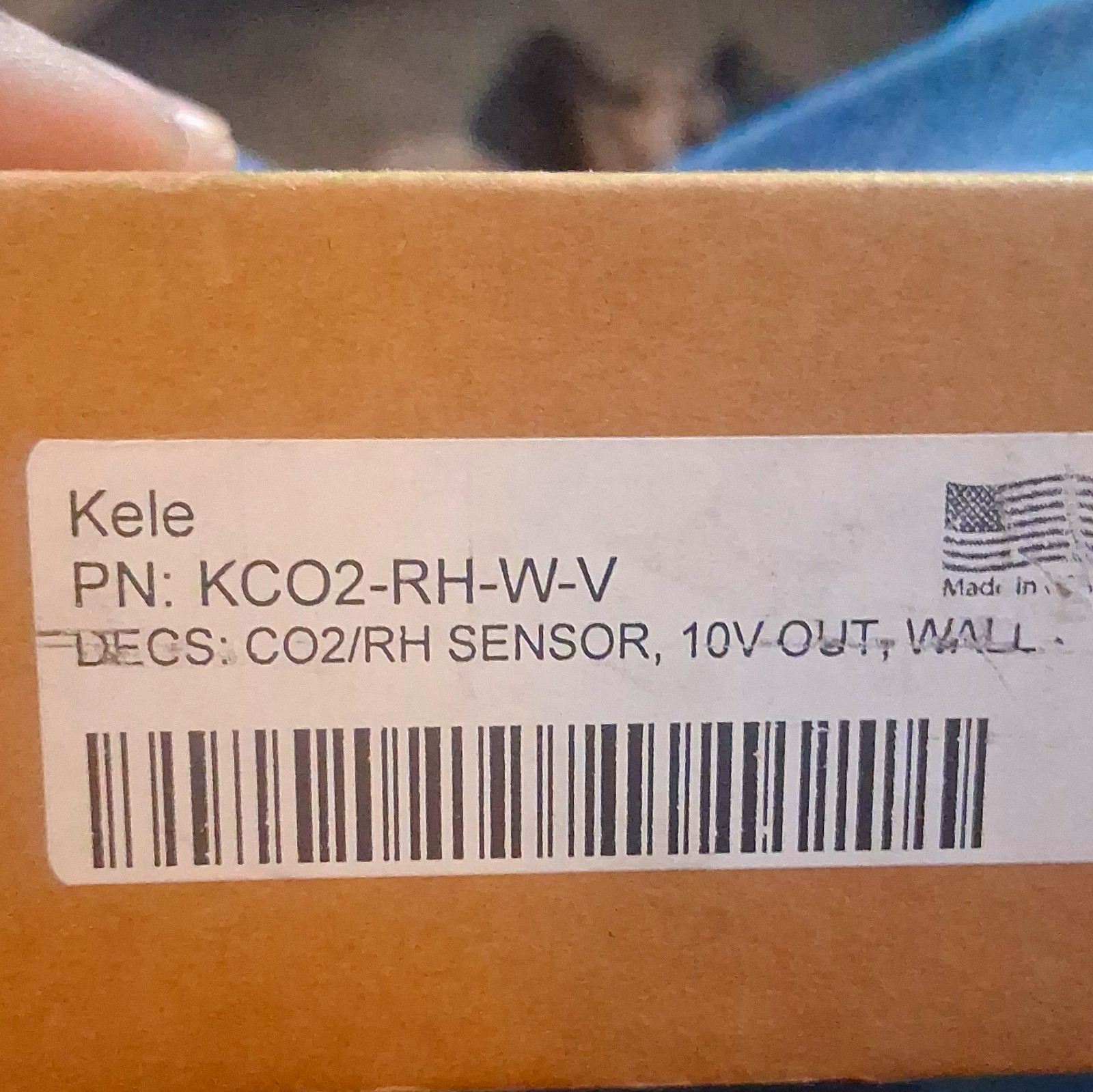 NIB Kele KCO2-RH-W-V CO2/RH Sensor 10V Output Wall Mount White Plastic HVAC NIB Kele KCO2-RH-W-V CO2/RH Sensor 10V Output Wall Mount White Plastic HVAC