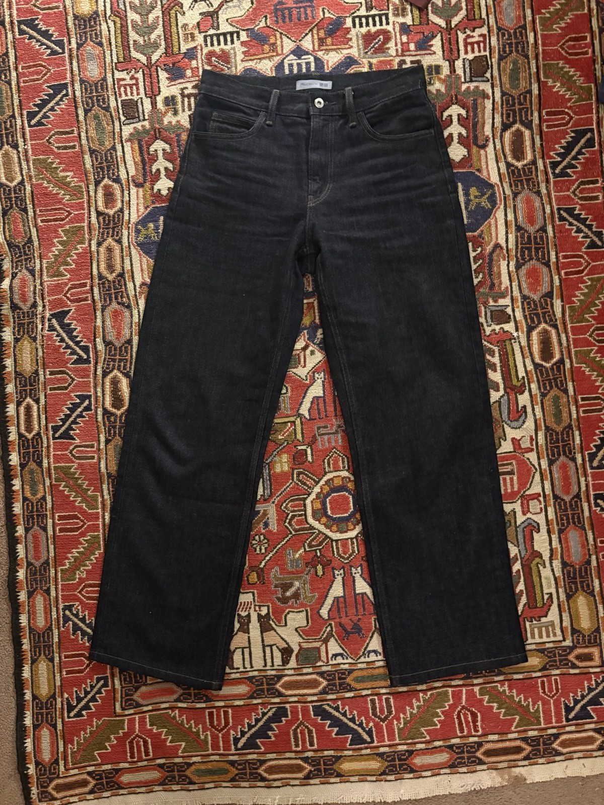 JW Anderson x UNIQLO Men\'s Dark Wash Wide Straight Jeans 30x30