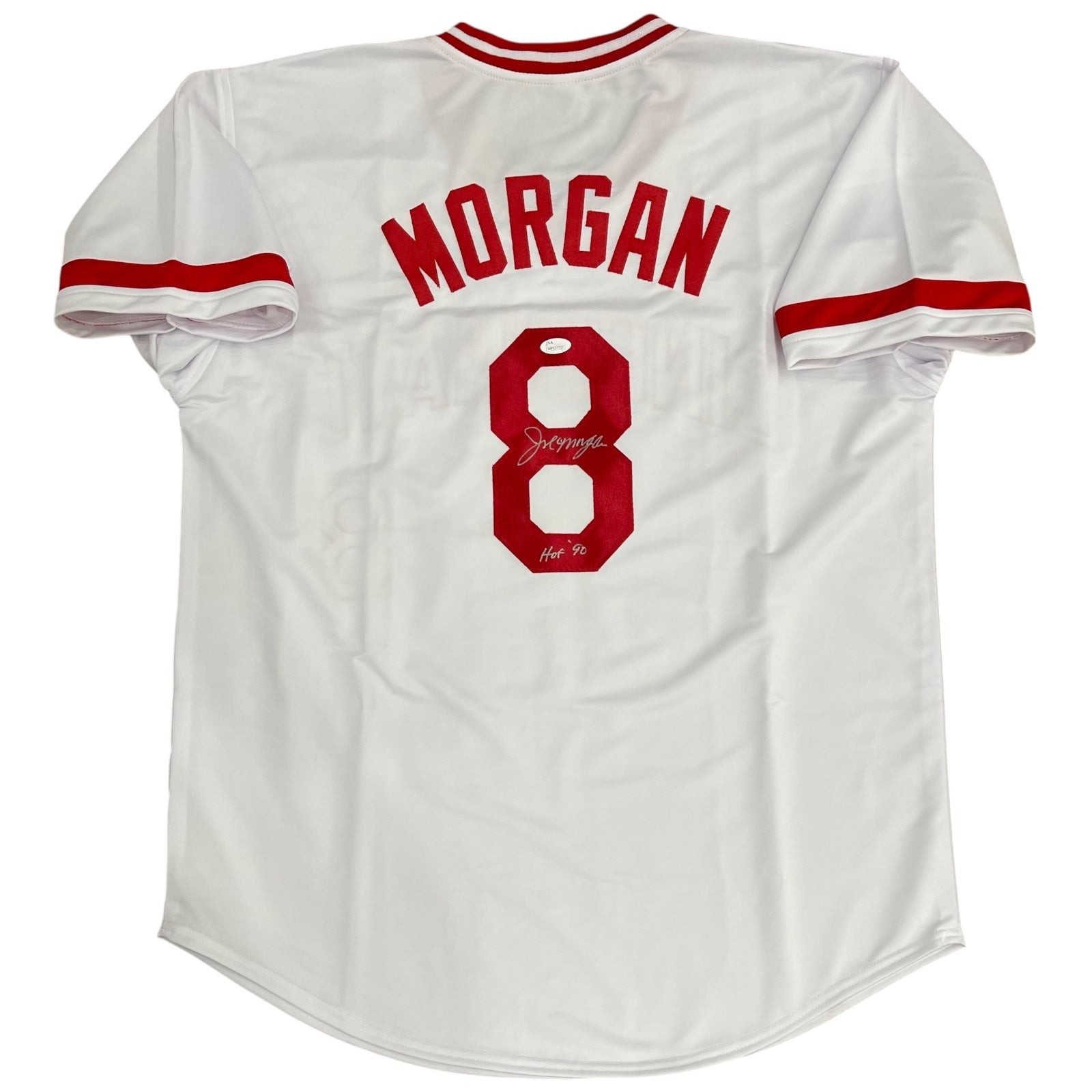 Joe Morgan Autographed Cincinnati (White #8) Custom Jersey w/ \ Joe Morgan Autographed Cincinnati (White #8) Custom Jersey w/ \