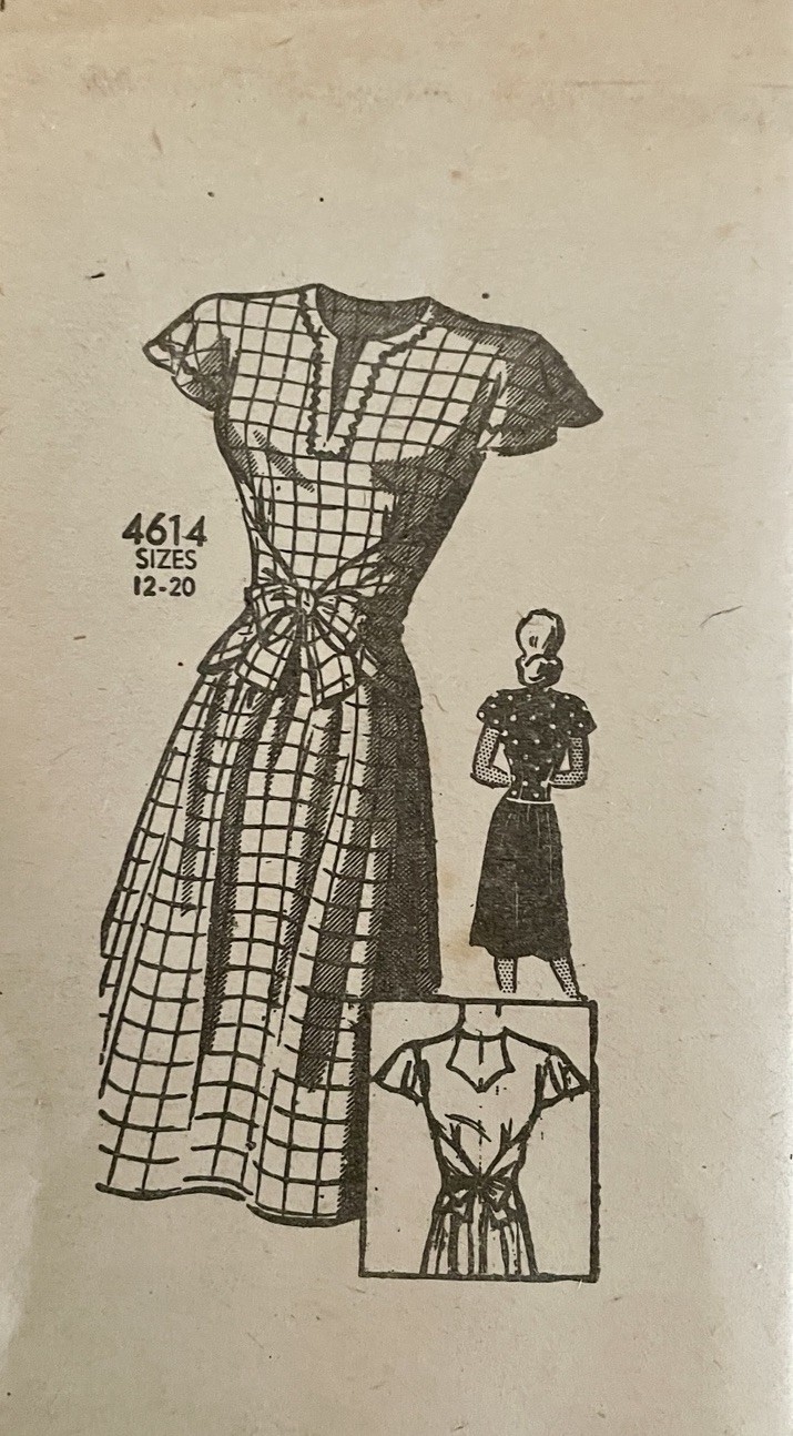 1940’s Anne Adams 4614 Wrap The Waist Top & Skirt #VintageSewingPattern B32
