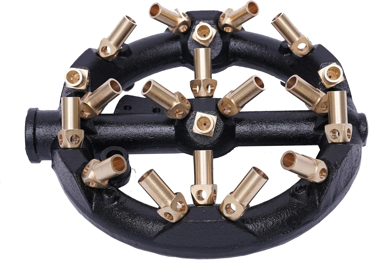 Jet Burner, 20 Tips G1/2 Round Shape Nozzle Jet Natural Gas Cast Iron Body wit