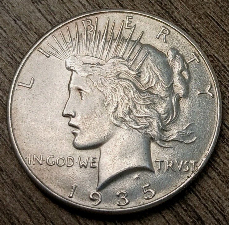 1935-P AU Peace Dollar - Low Shipping #2