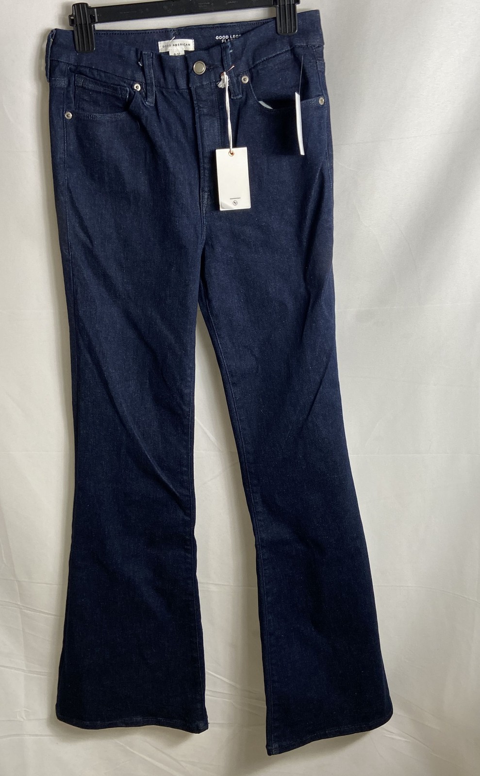 Good American Women\'s Always Fits Good Legs Flare Jeans Indigo NWT Sz 6-12