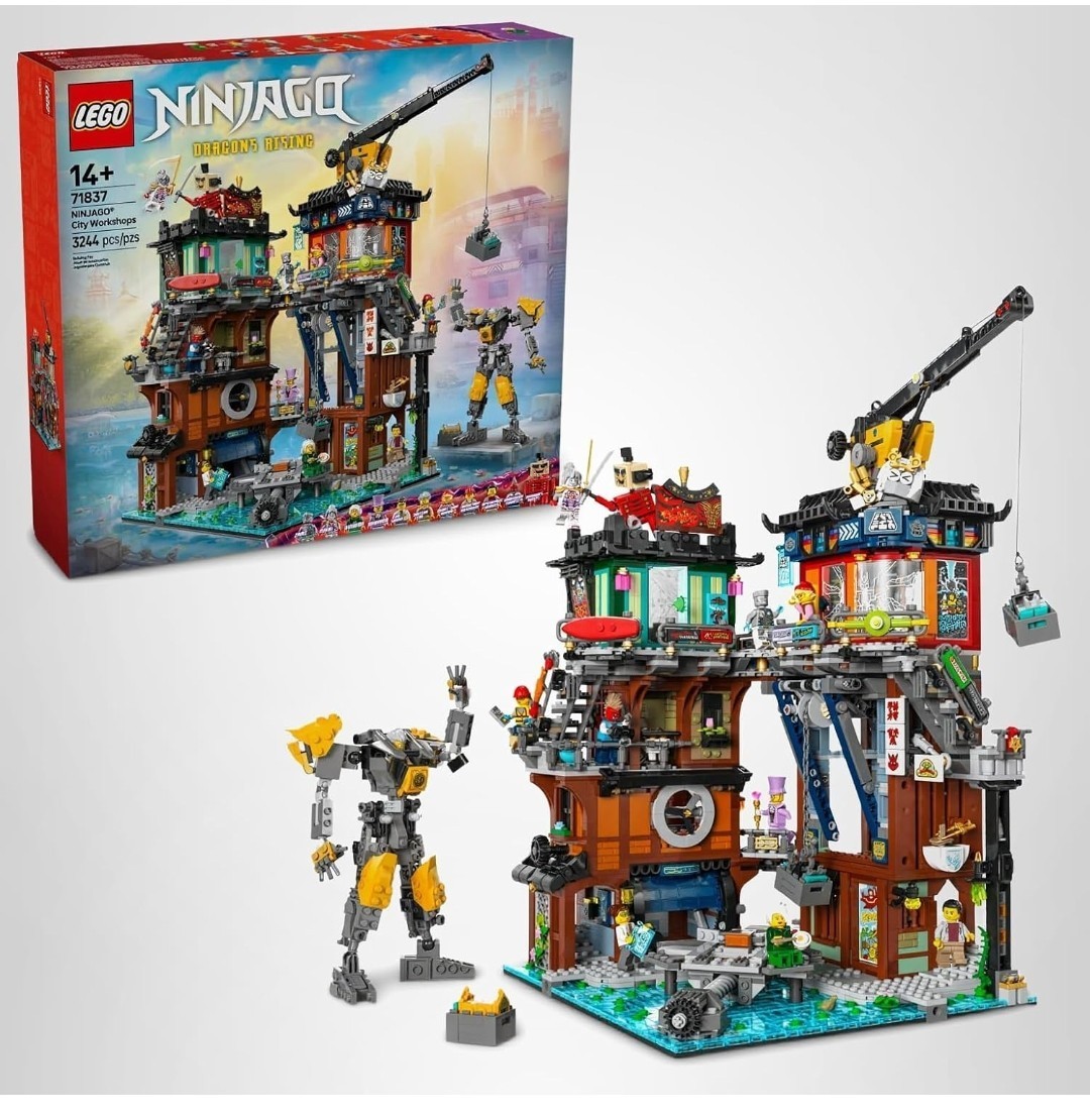 LEGO NINJAGO City Workshops Set 71837 -10 Minifigures & Mech,3244 pcs New Sealed