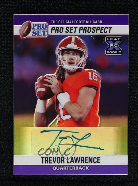 2021 Leaf Pro Set Metal Purple Rainbow 10/50 Trevor Lawrence Rookie Auto RC 1t3