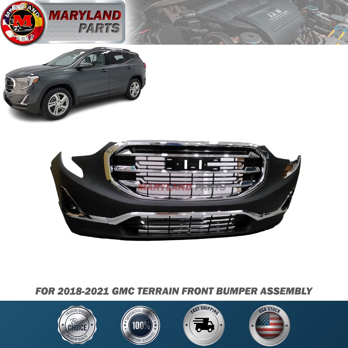 For 2018-2021 GMC Terrain Front Bumper Assembly