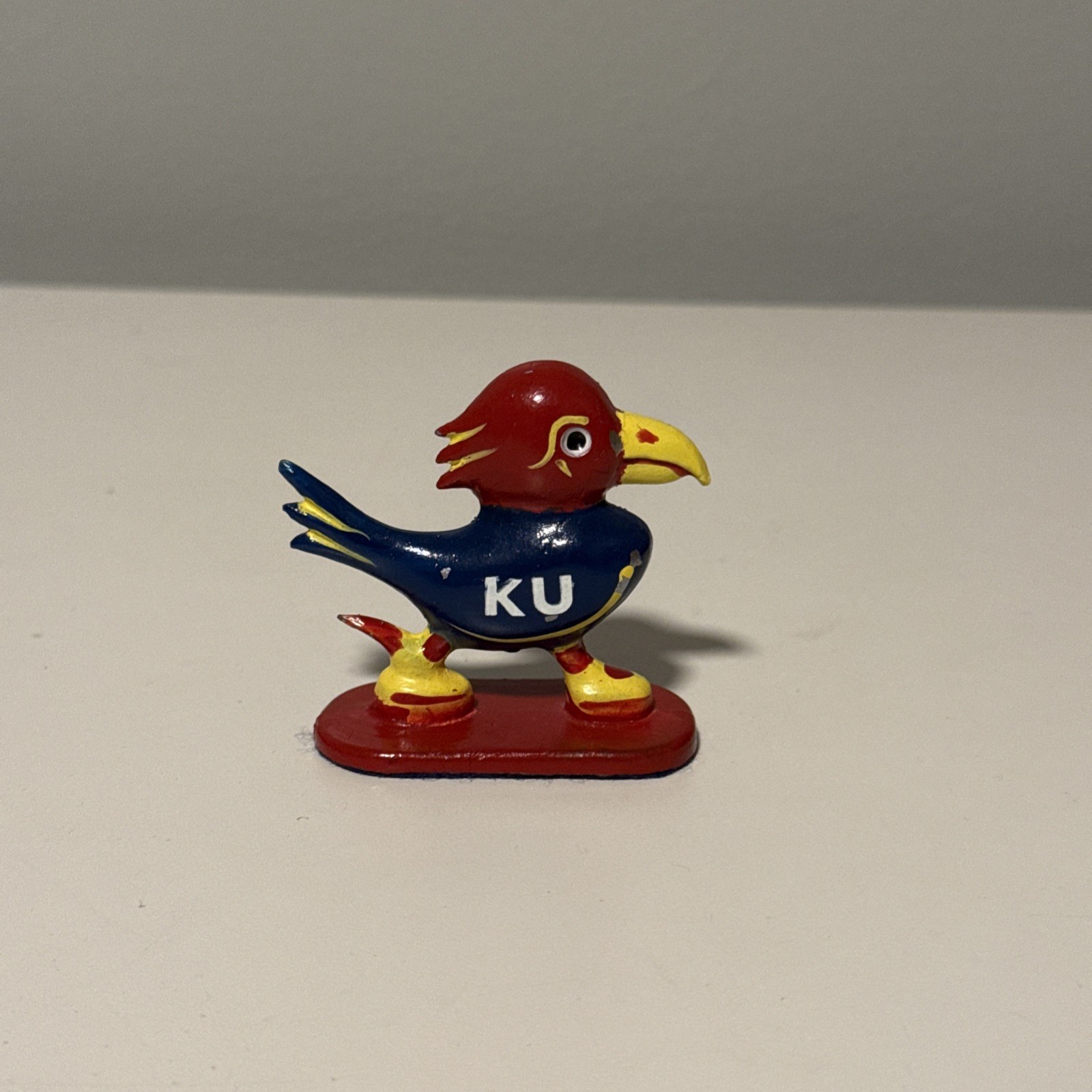 Vintage University of Kansas KU Jayhawk Metal Paperweight Downing Casting Co.