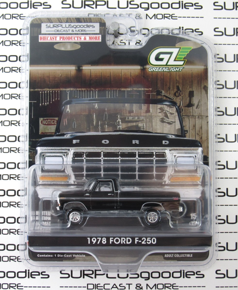 2026 Greenlight 1:64 SURPLUSgoodies Exclusive: Black LIFTED 1978 FORD F-250 F250