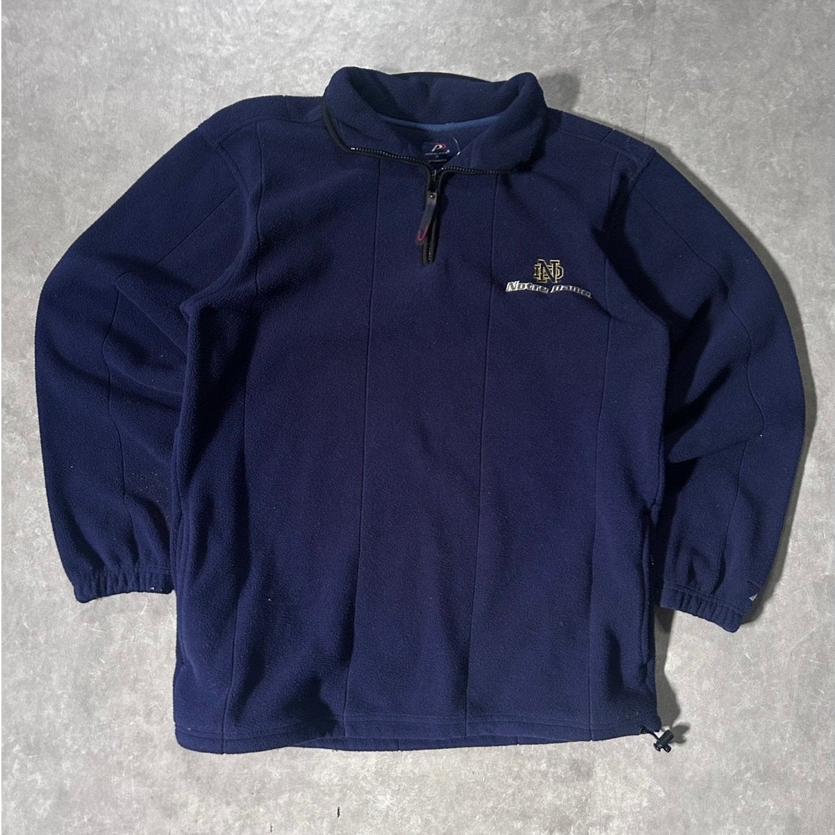 2000\'s Vintage Notre Dame Logo Cotton Navy Quarter Zip Up -M