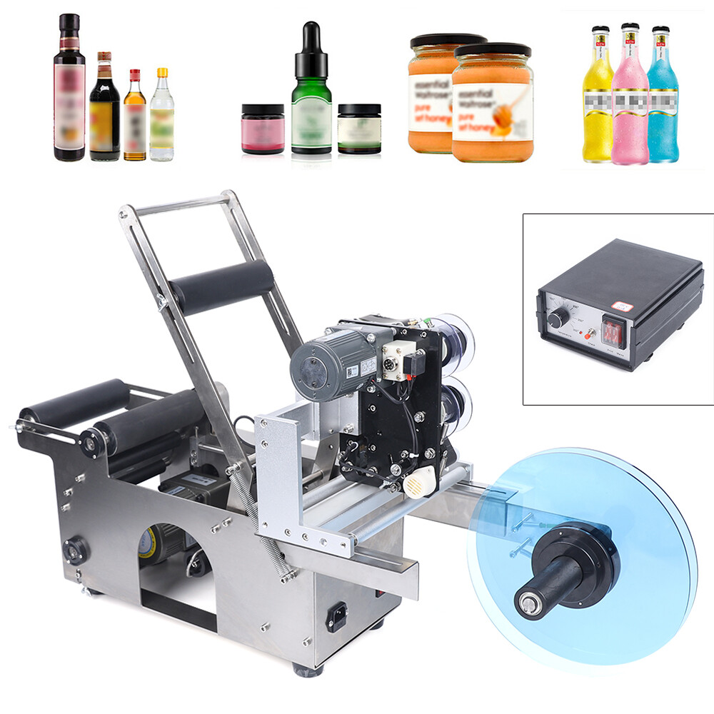 Electric Round Bottle Labeling Coding Machine 20-40pcs/Min 110V Commercial 100W