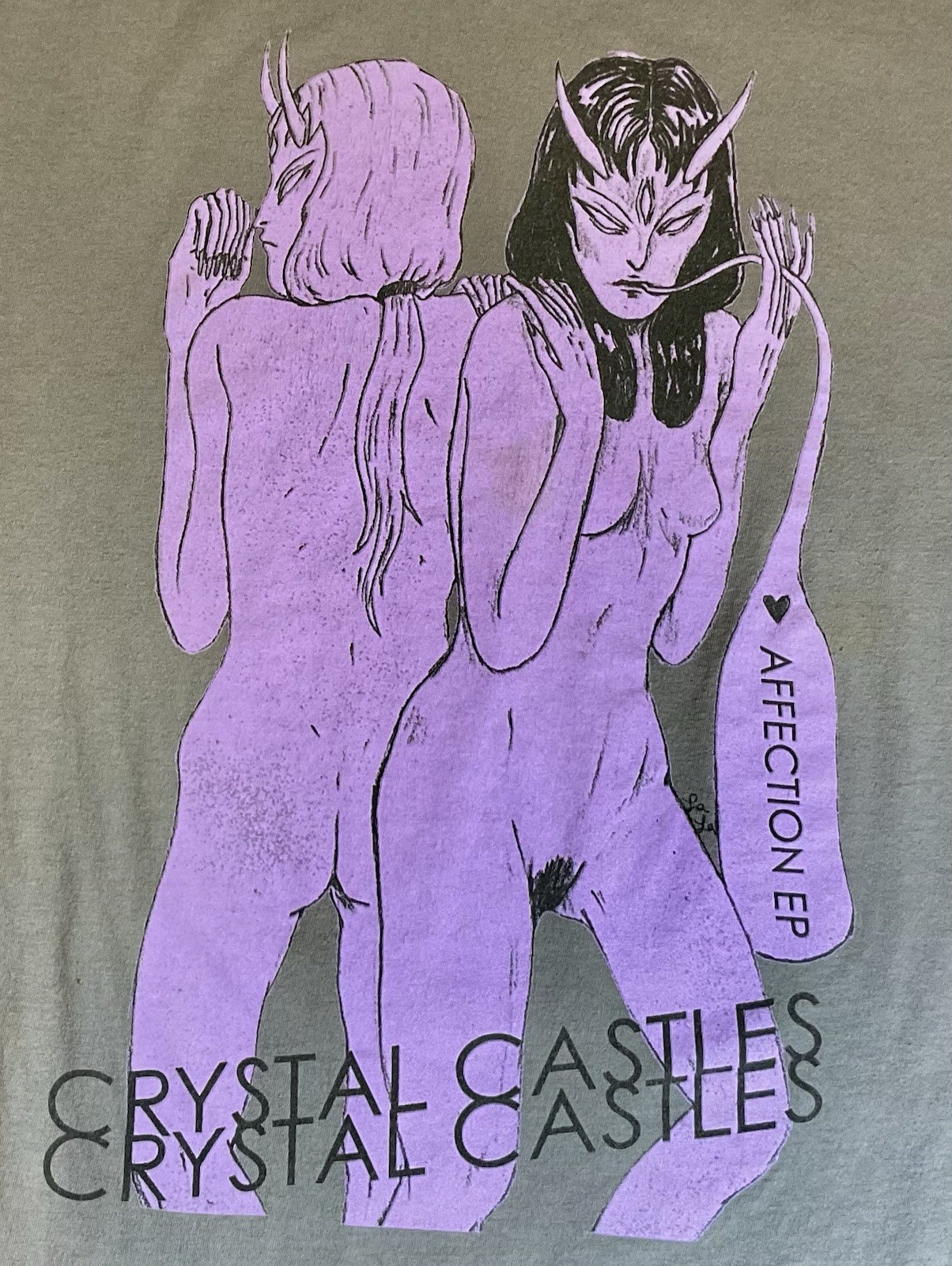 CRYSTAL CASTLES Vintage OG 2013 Album Tour Electro Punk Band Tee XL Grey 2010’s