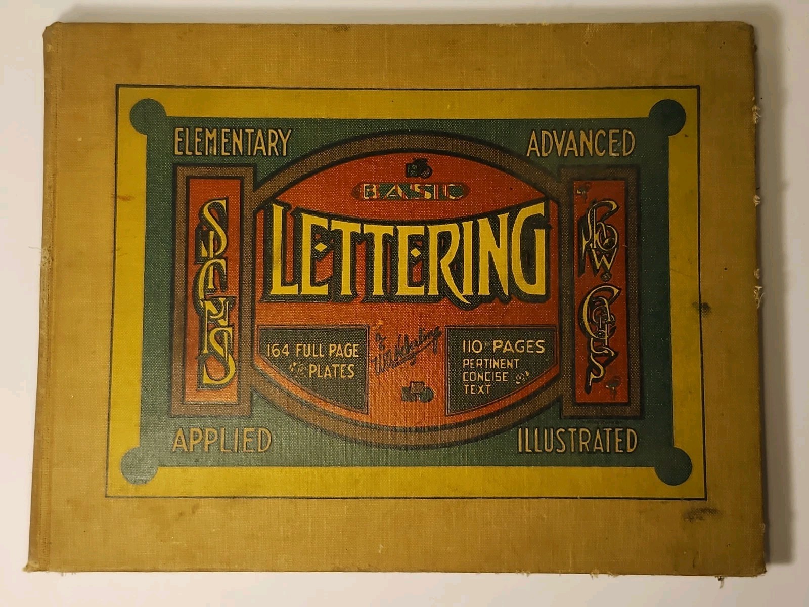 Vtg 1922 BASIC LETTERING Walter Heberling 1st Ed Sign Painting Typographic Desgn