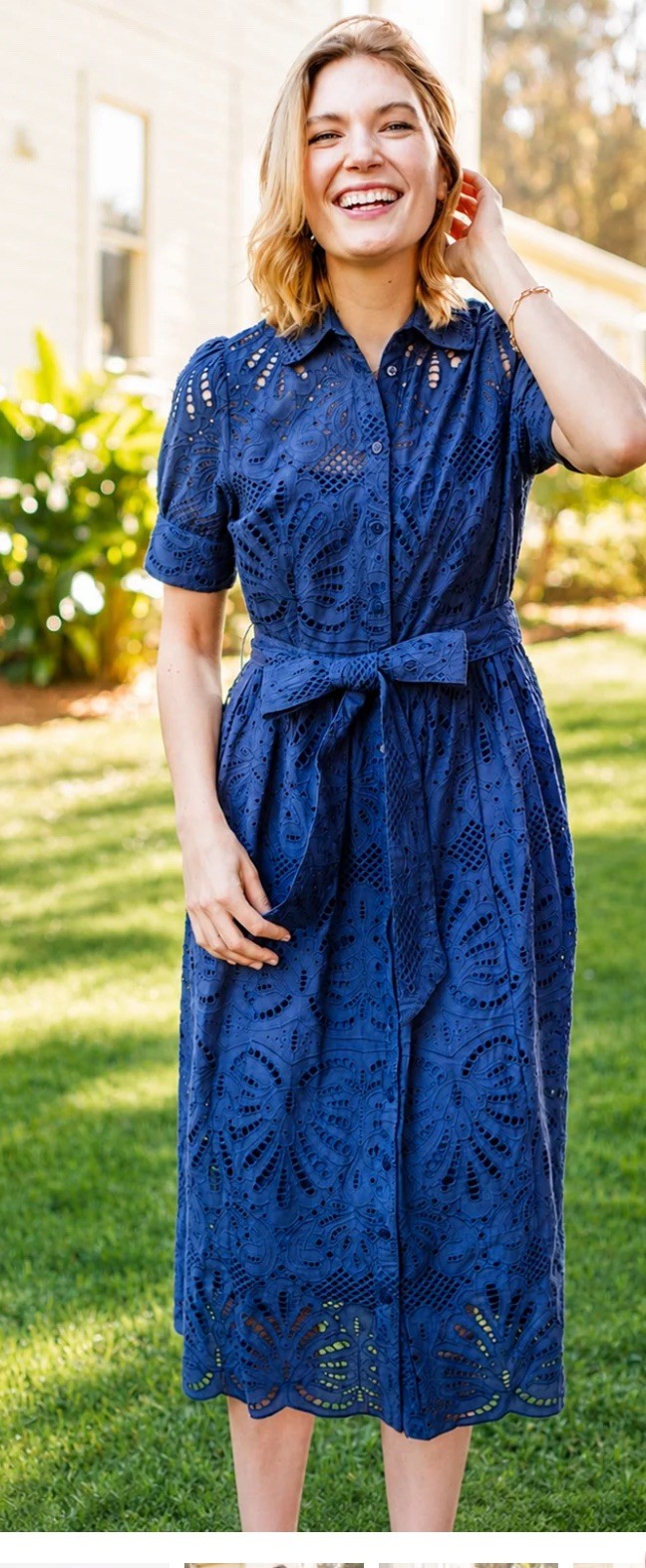NWT Lesley Evers Jane dress, navy, size M