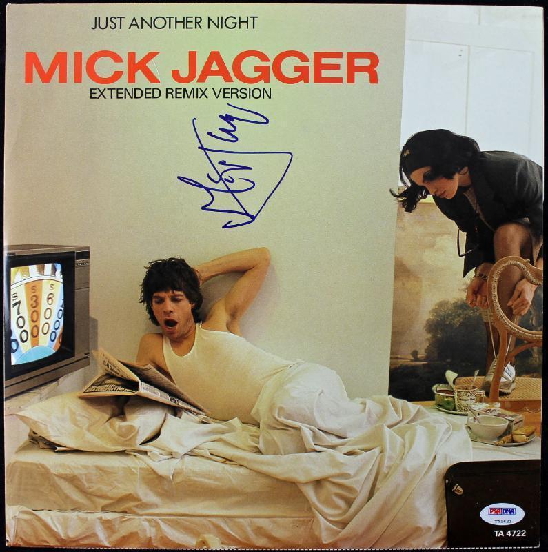 Mick Jagger The Rolling Stones Signed Just Another Night Album PSA DNA Autograph Mick Jagger The Rolling Stones Signed Just Another Night Album PSA DNA Autograph