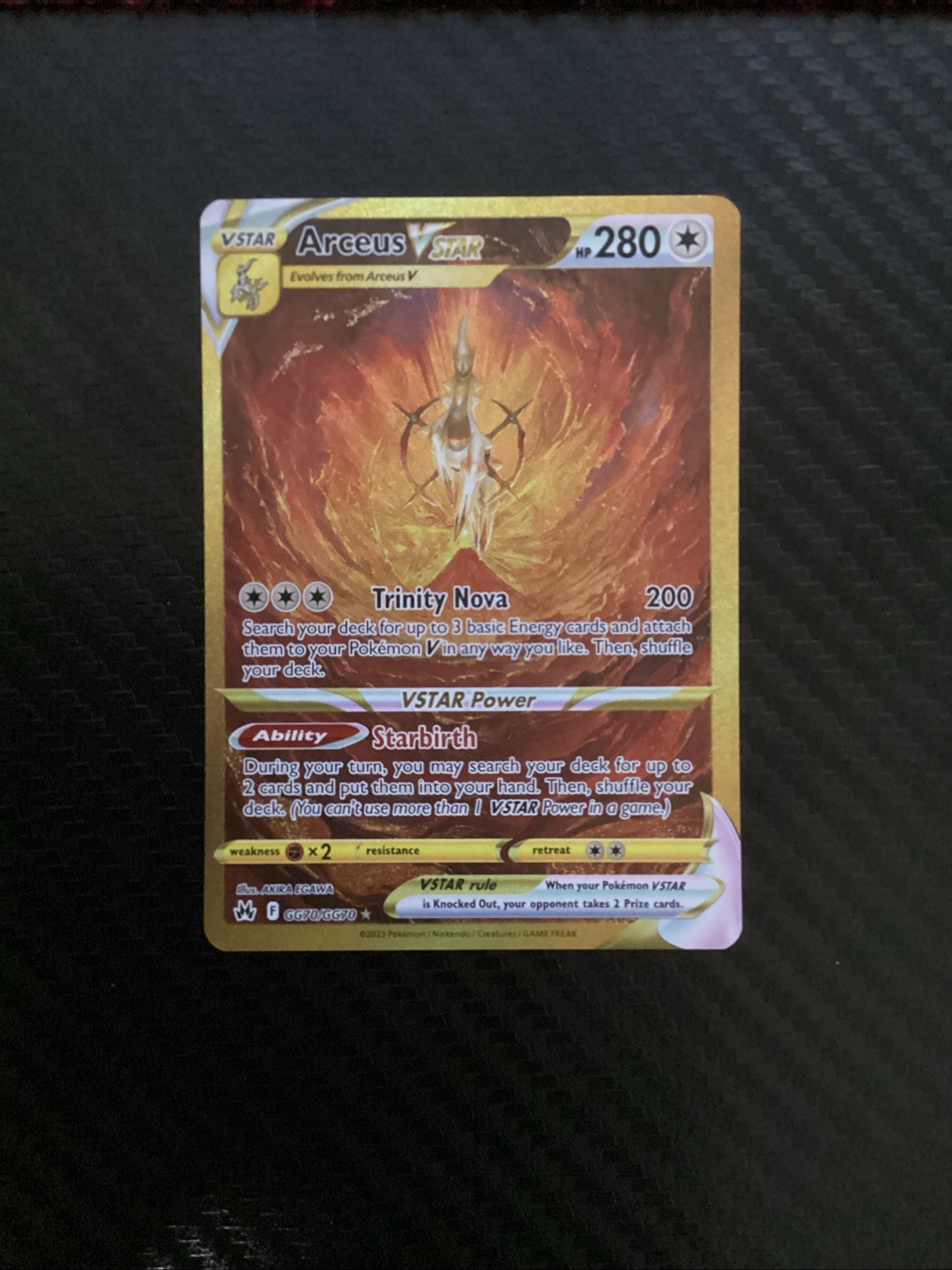 Arceus VSTAR (Secret) GG70/GG70 Pokemon SWSH: Crown Zenith: Galarian Gallery NM