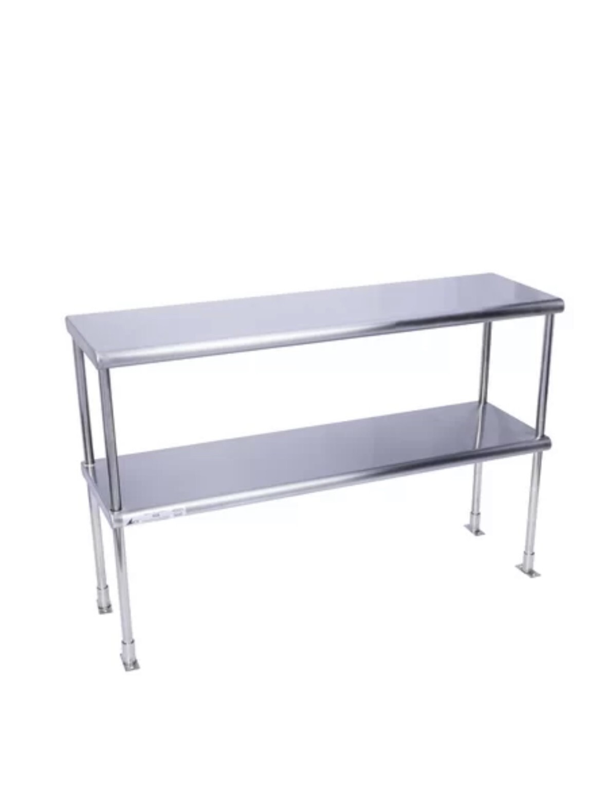 Commercial Stainless Steel Adjustable Double Overshelf for 18\ Commercial Stainless Steel Adjustable Double Overshelf for 18\