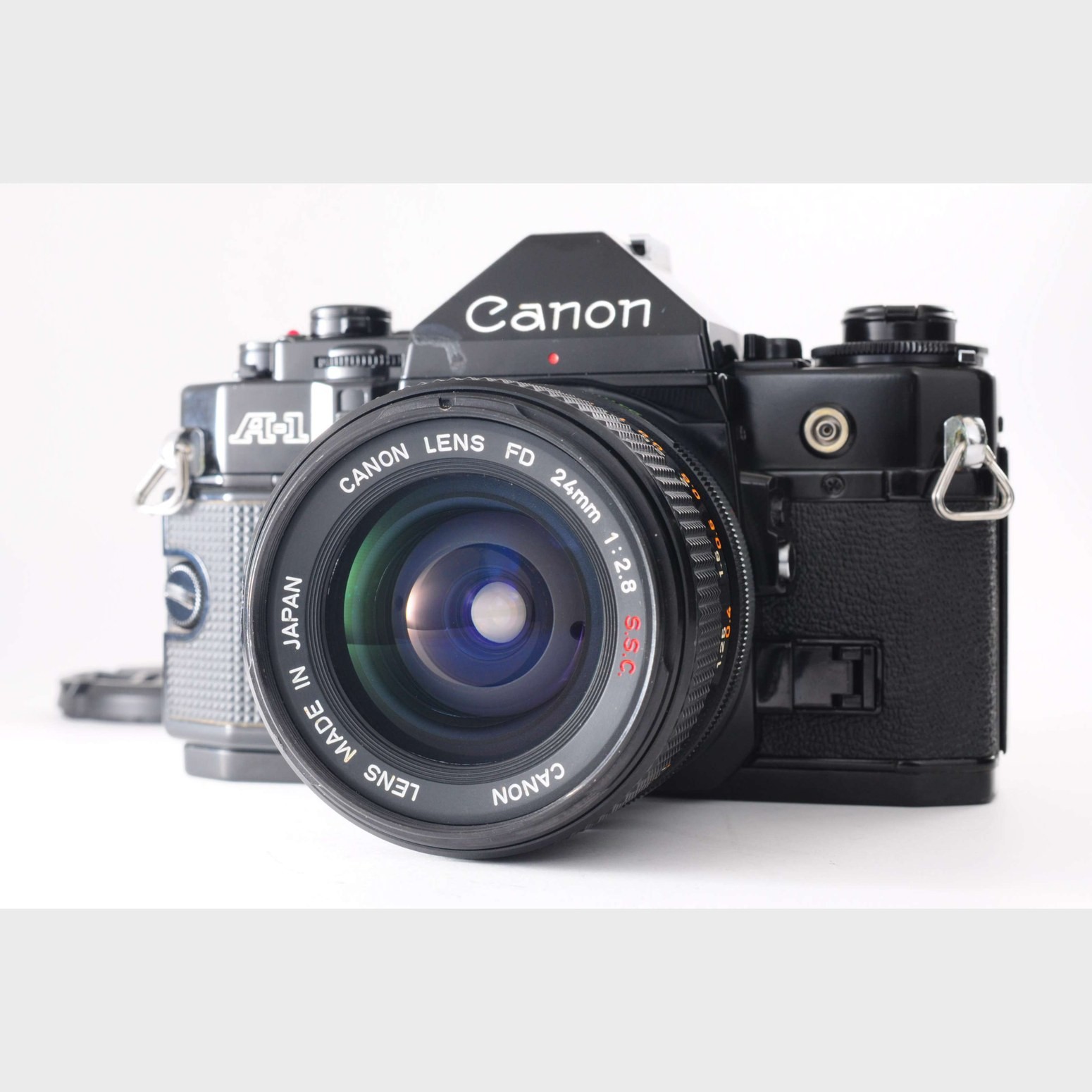 **NEAR MINT+2** Canon A-1 SLR 35mm Film Camera + FD 24mm f/2.8 S.S.C. From Japan