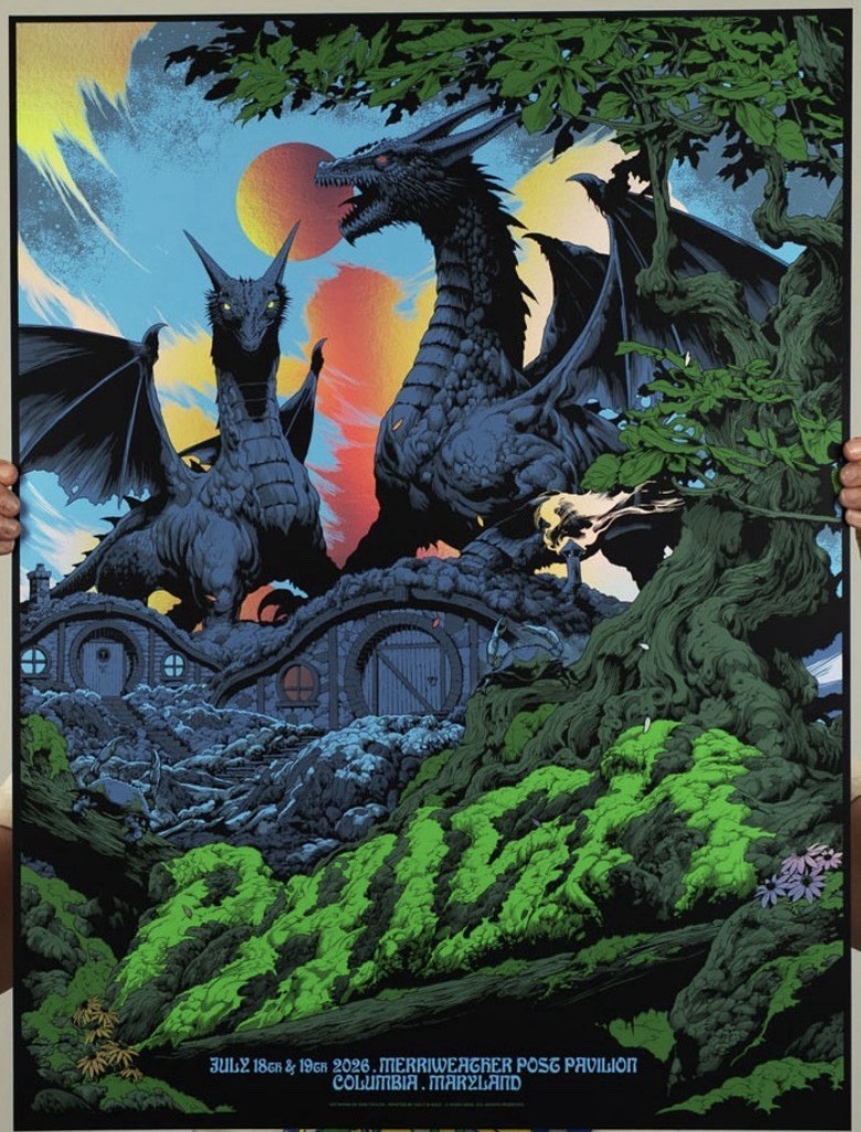 Phish Foil Poster Merriweather Post Pavilion 7/18 7/19 Maryland Ken Taylor