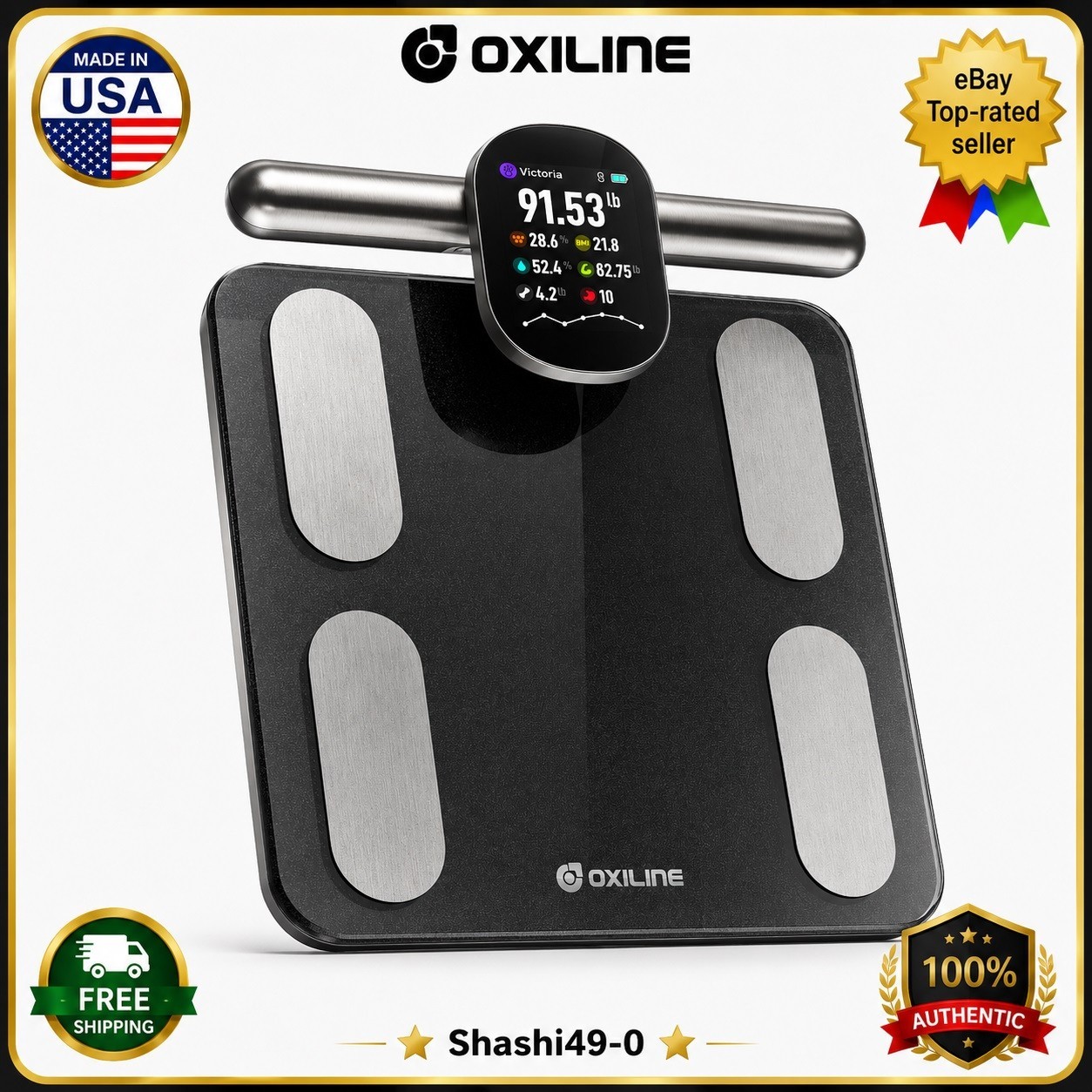Scale MD Pro Smart Bluetooth Body Fat BMI Digital Weight Scale OLED-New🔥❗