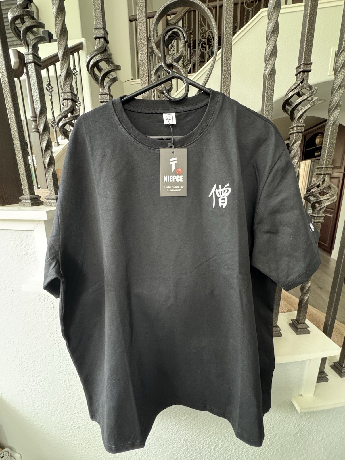 RARE Niepce Japanese Streetwear T-Shirt for Men Embroidery Tee
