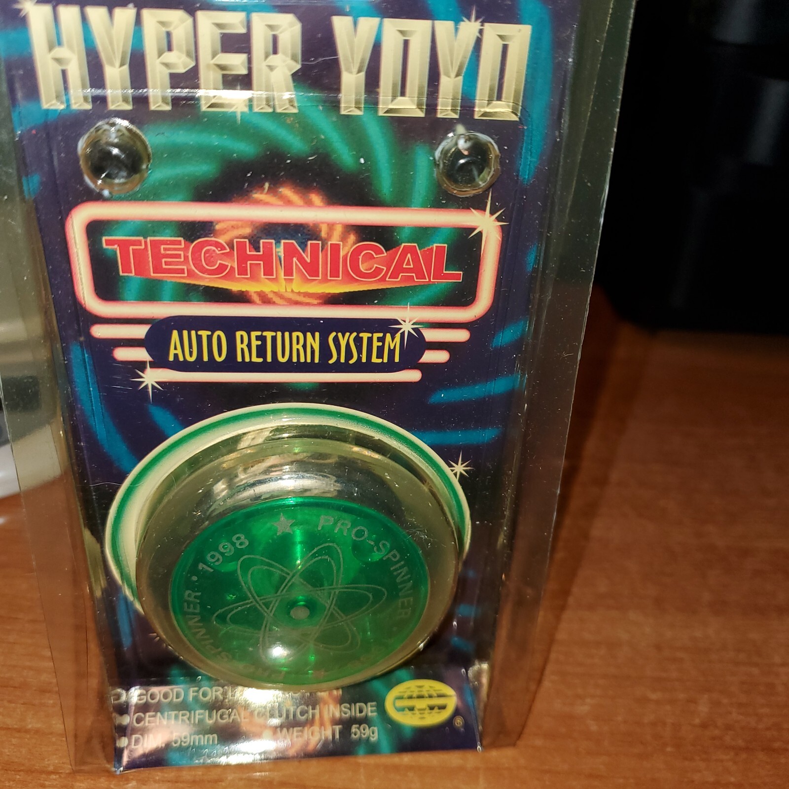 Vtg 1998 Hyper Yoyo Pro Spinner Professional Auto Return System GREEN