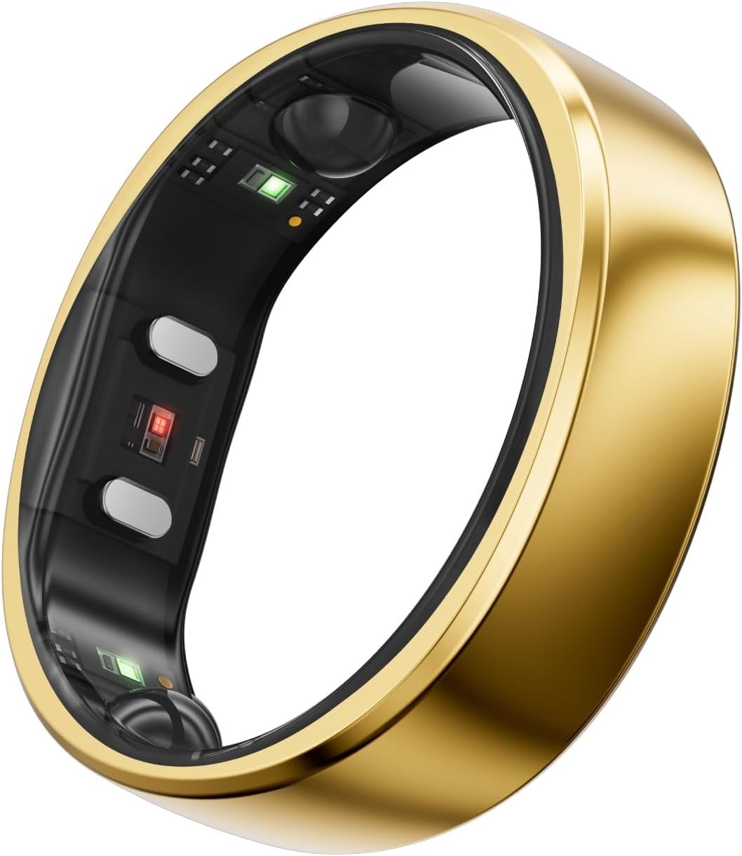 NEW RingConn Gen 2 Ultra-Thin Smart Ring Size 7 Royal Gold Health Tracking