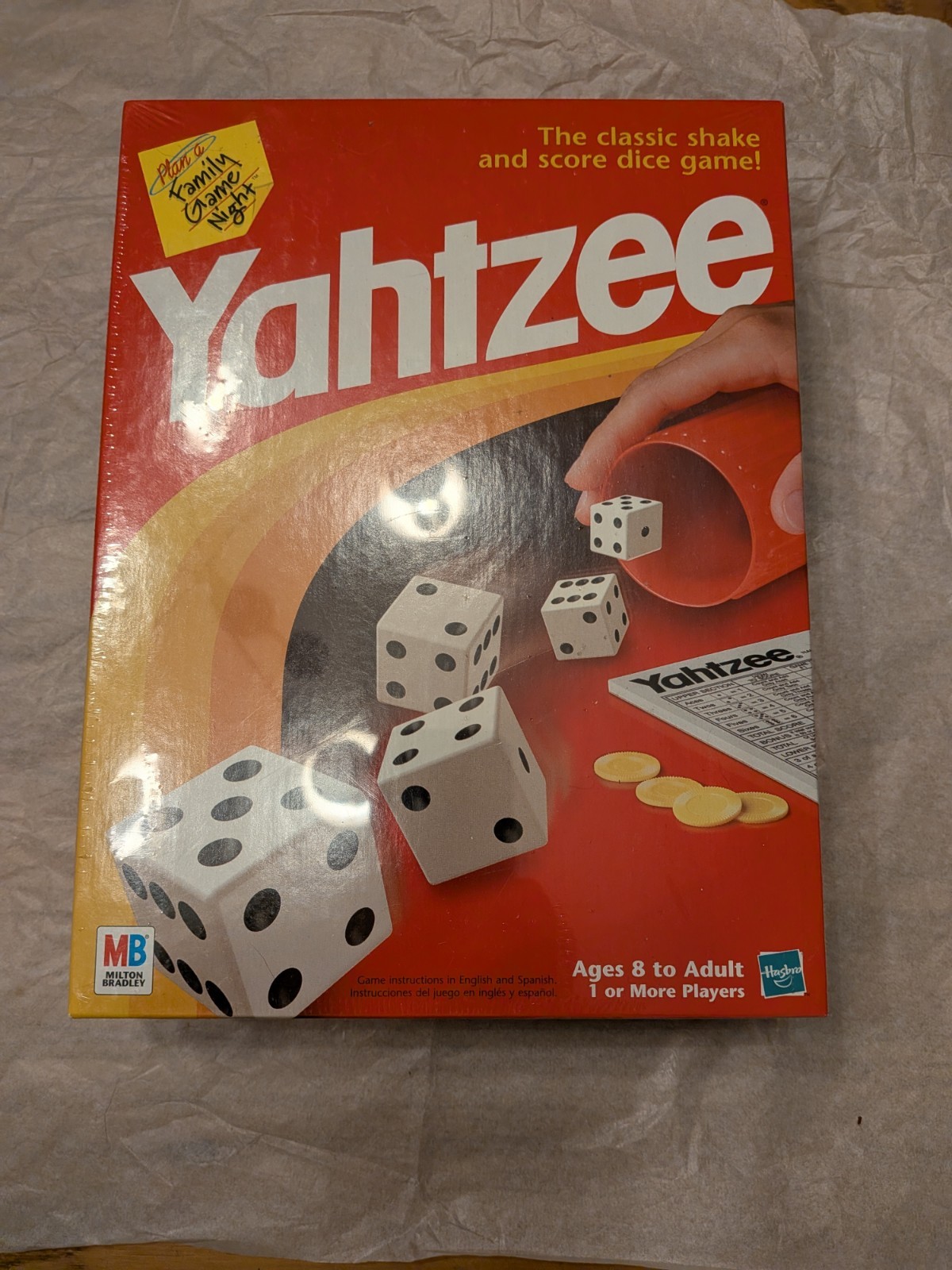 Vintage Yahtzee Game 1998 by Milton Bradley. New in original sealed box Vintage Yahtzee Game 1998 by Milton Bradley. New in original sealed box