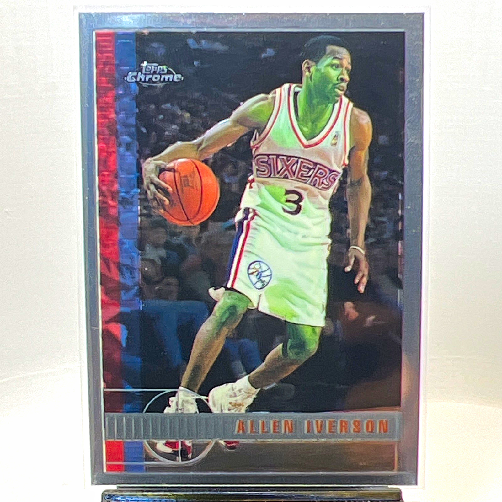 Topps 1996-97 Topps Chrome Allen Iverson Rookie #54 Philadelphia 76ers