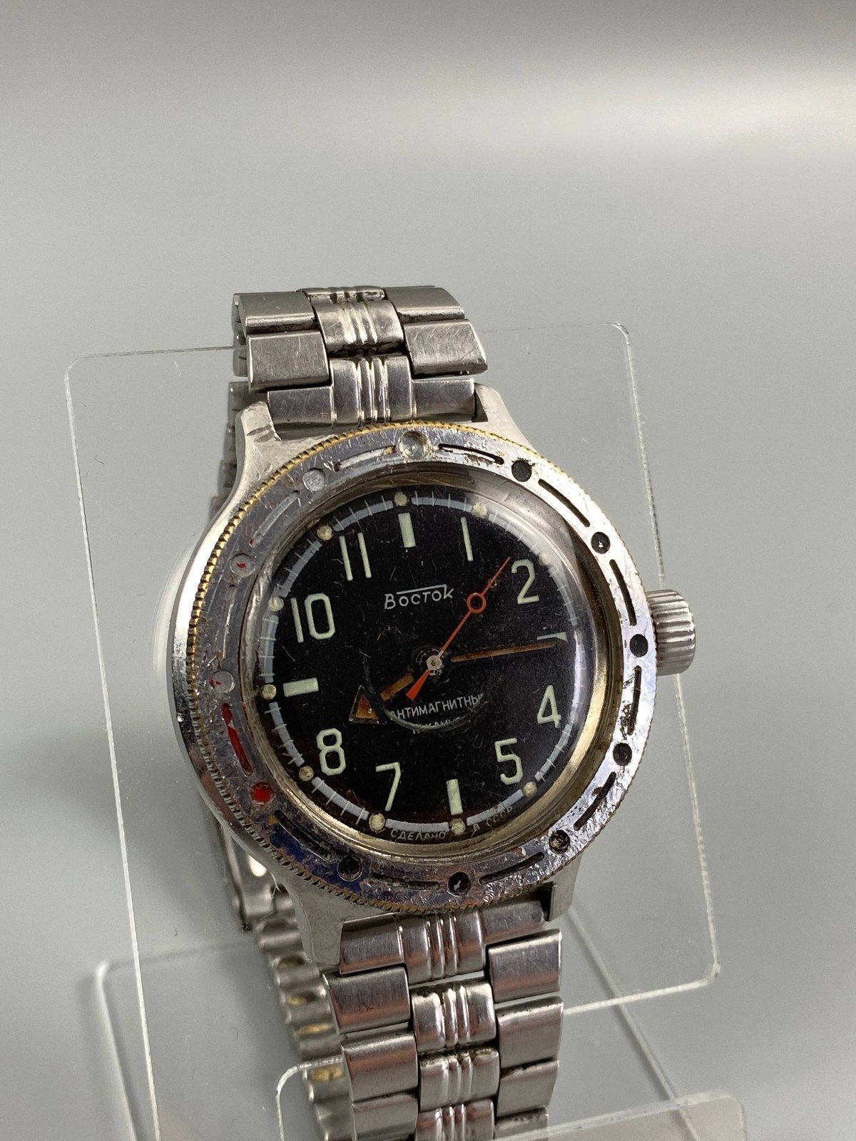 Vintage Vostok Amphibian 200m Watch USSR Soviet Mechanical Wristwatch Rare Men\'s