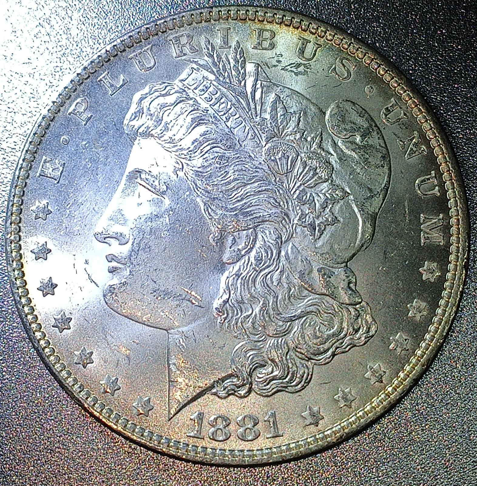 *1881 Morgan Silver Dollar BU UNC Proof-like *1881 Morgan Silver Dollar BU UNC Proof-like
