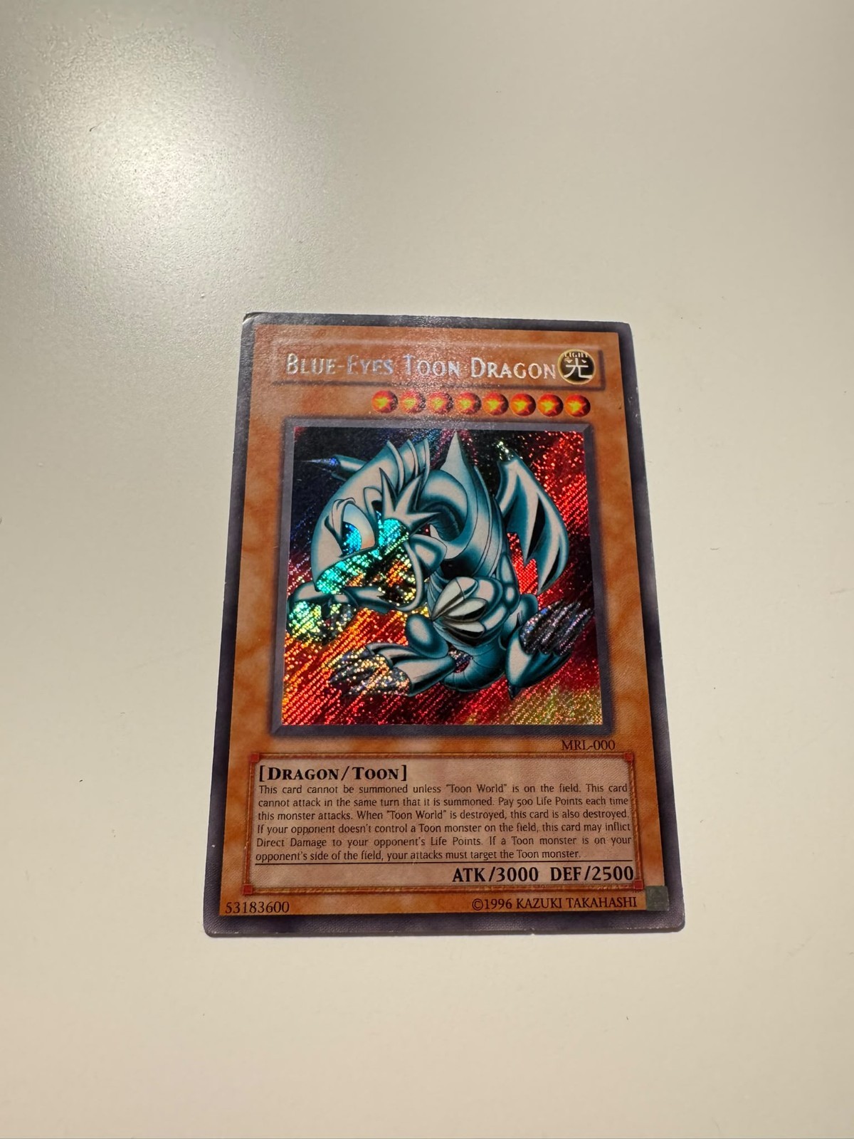 Blue Eyes Toon Dragon MRL-000 - Near Mint - Yu Gi Oh
