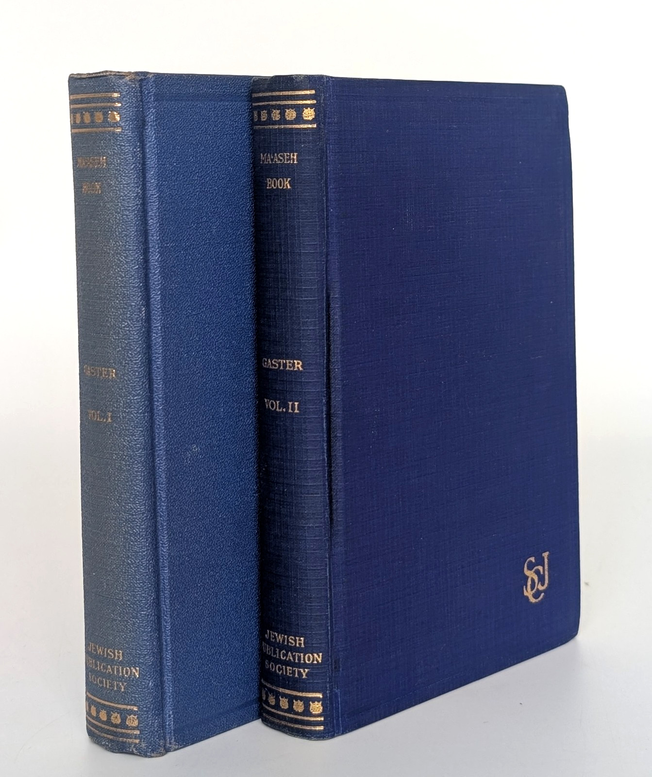 Ma\'aseh Book Jewish Tales & Legends Vol 1 & 2 Moses Gaster 1934 JPS HC