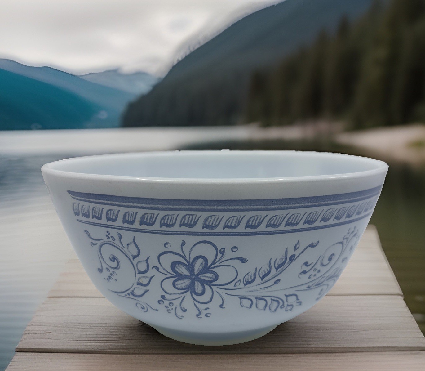 Pyrex Brittany Blue Garland Mixing Bowl 1.5 Qt 478-B Pyrex Brittany Blue Garland Mixing Bowl 1.5 Qt 478-B