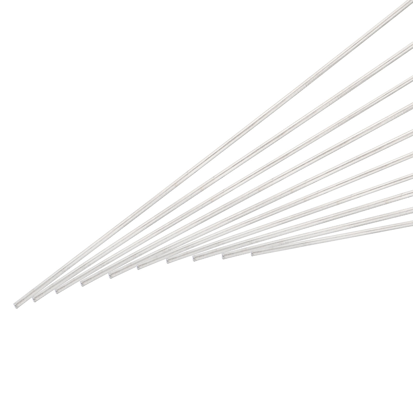 10Pcs 1.5mm x 300mm Stainless Steel Round Rod Metal Solid Shaft Rods Lathe Bar
