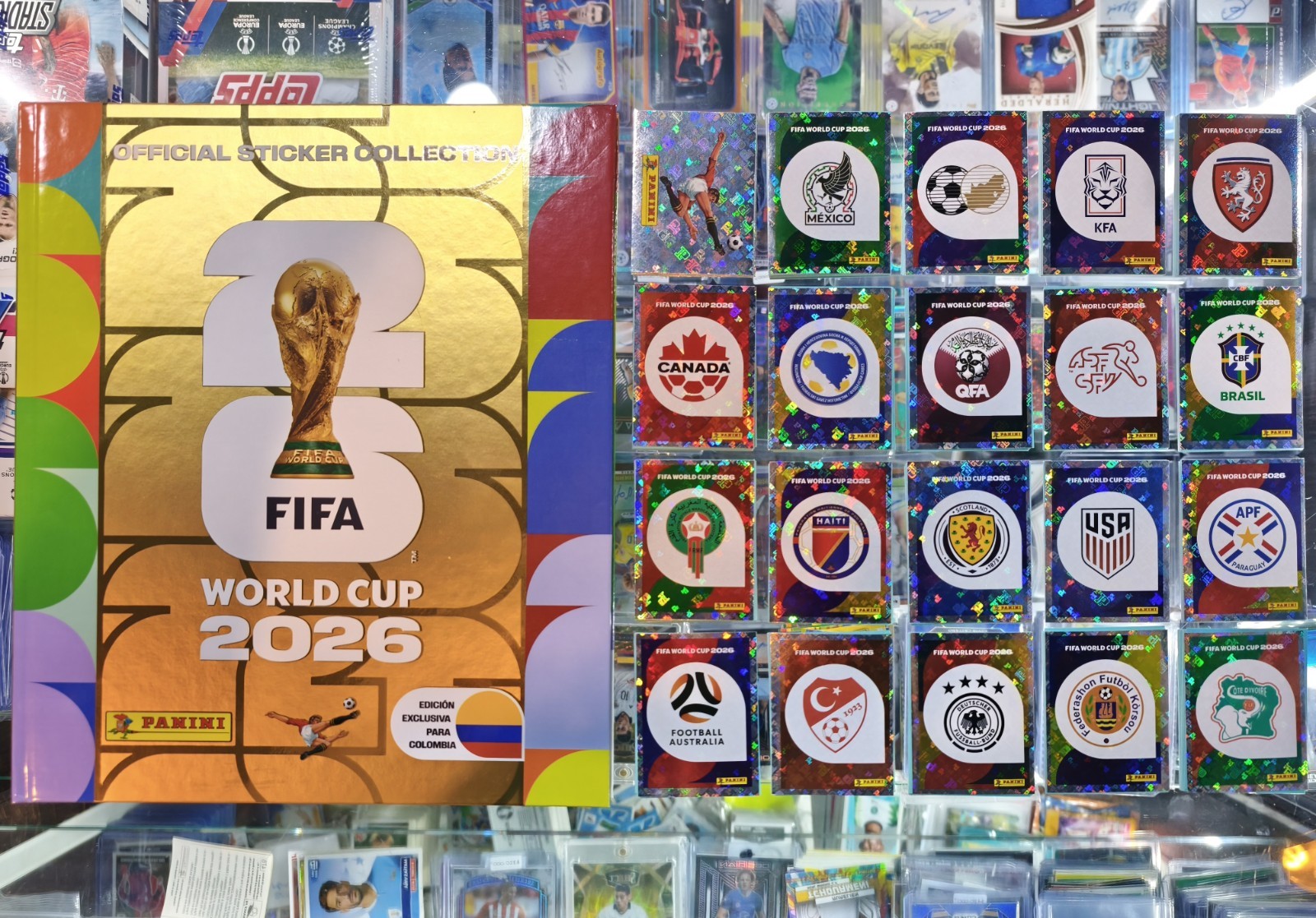 COMPLETE SET FIFA WORL CUP 2026 GOLD ALBUM HARDCOVER + COCA COLA SET + 2 PACKS COMPLETE SET FIFA WORL CUP 2026 GOLD ALBUM HARDCOVER + COCA COLA SET + 2 PACKS