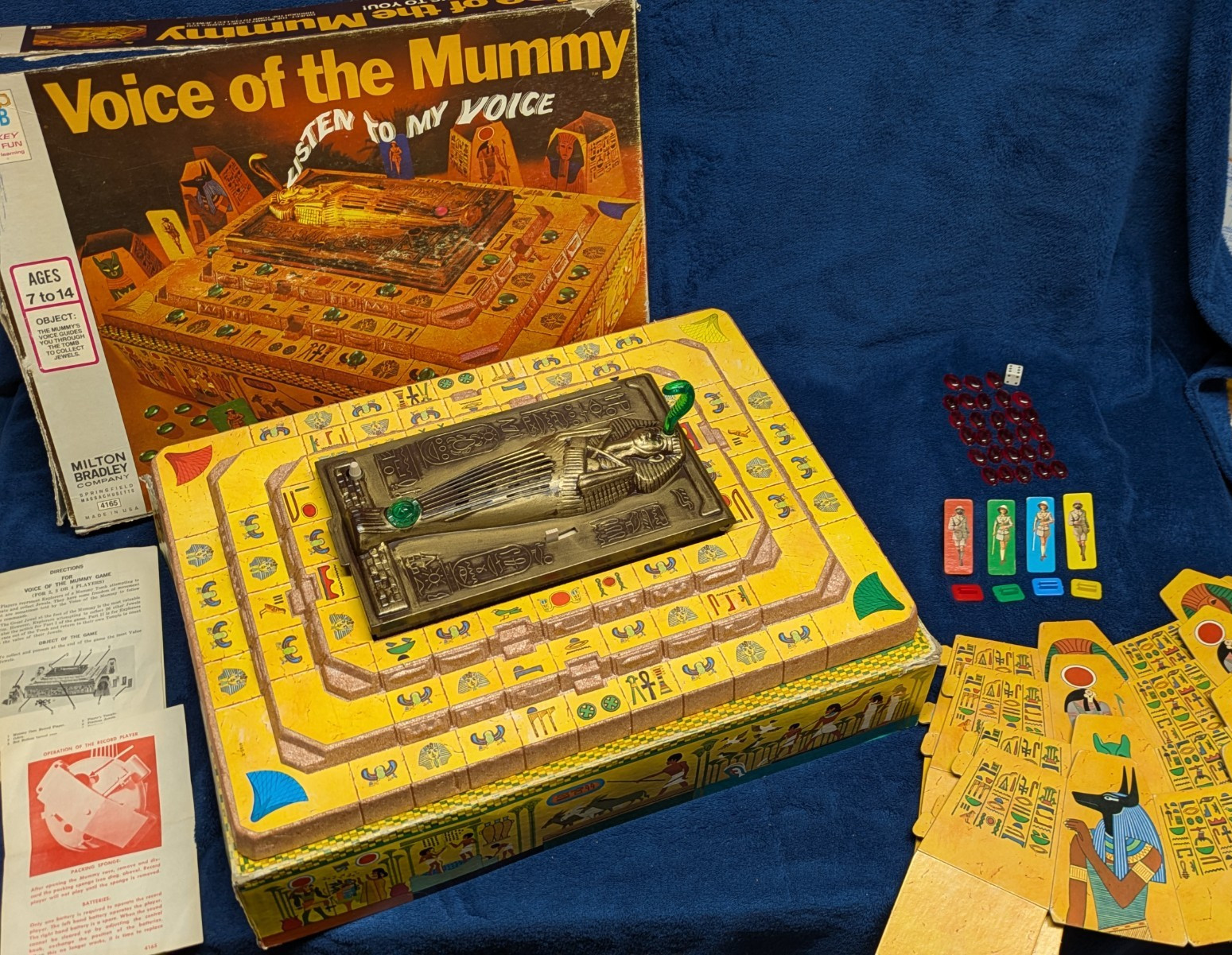 1971 Voice Of The Mummy FULLY RESTORED & COMPLETE Talking Electronic Board Game
