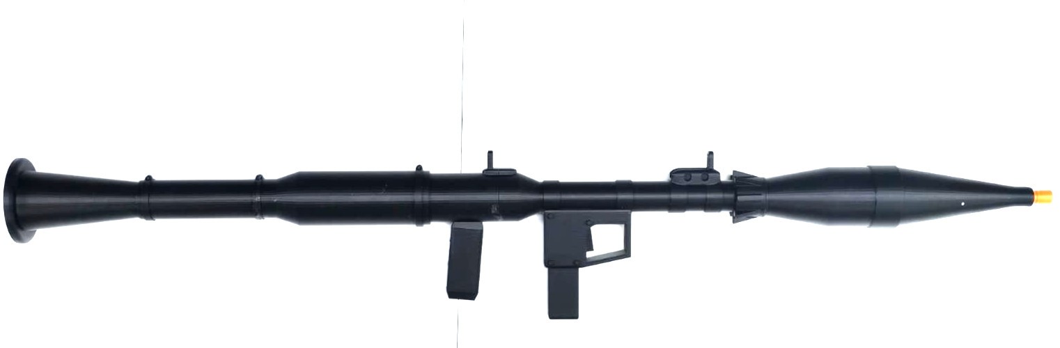 PRG7 RPG Bazooka Rocket Launcher Prop 1:1 Scale Full Size Print 3D Print Black
