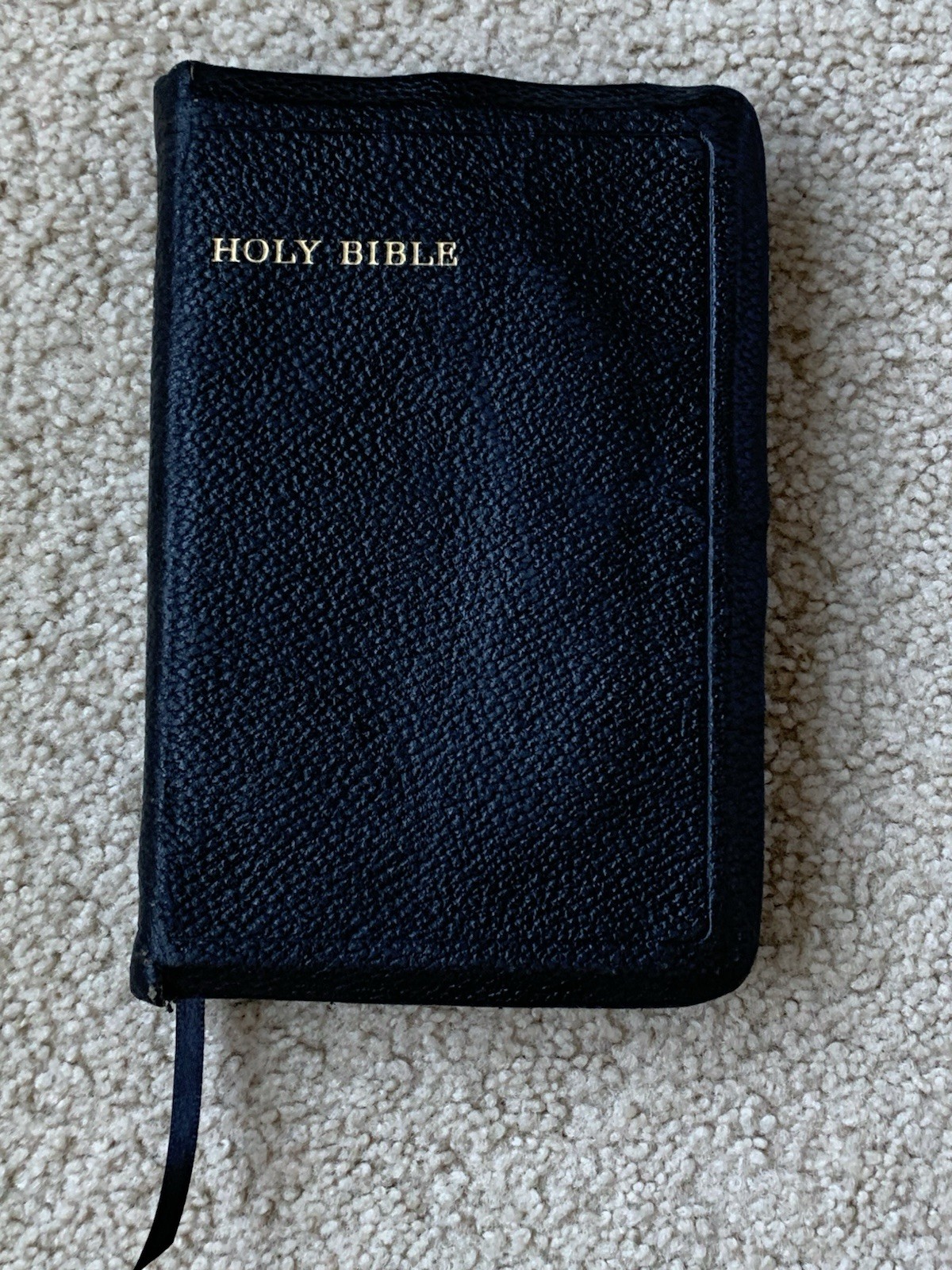 Vintage KJV Holy Bible Harper Clearblack Leather India Paper Art Gilt