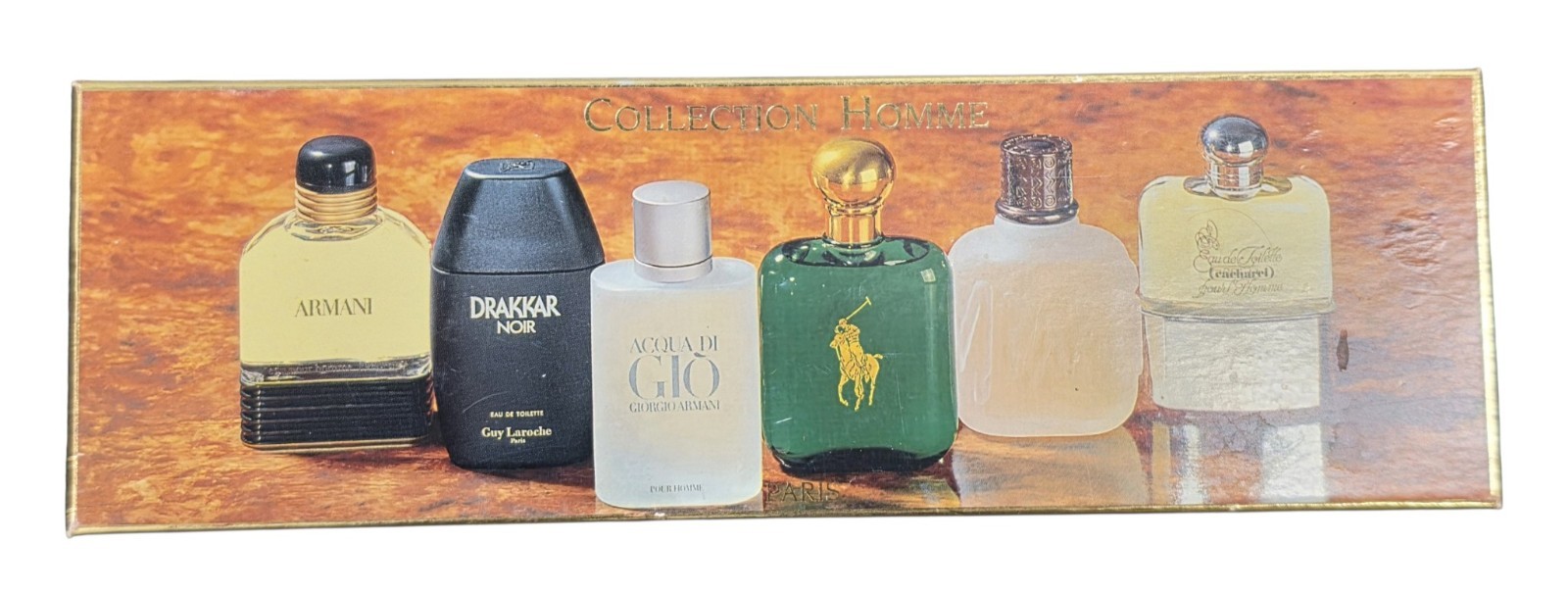 VINTAGE Men\'s Prestige Collection 6pc Mini Set NEW Armani Polo Drakkar Acqua