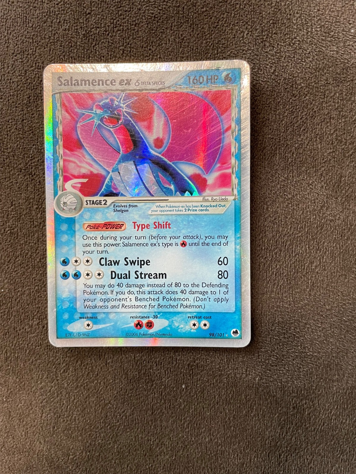 Salamence ex 98/101 Holo EX Rare Dragon Frontiers Delta Pokemon Heavily Played Salamence ex 98/101 Holo EX Rare Dragon Frontiers Delta Pokemon Heavily Played