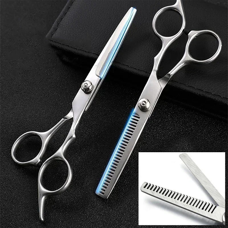 2PCS Pro Hair Cutting Scissors Set - Thinning Shears | Barber Salon & Home Use