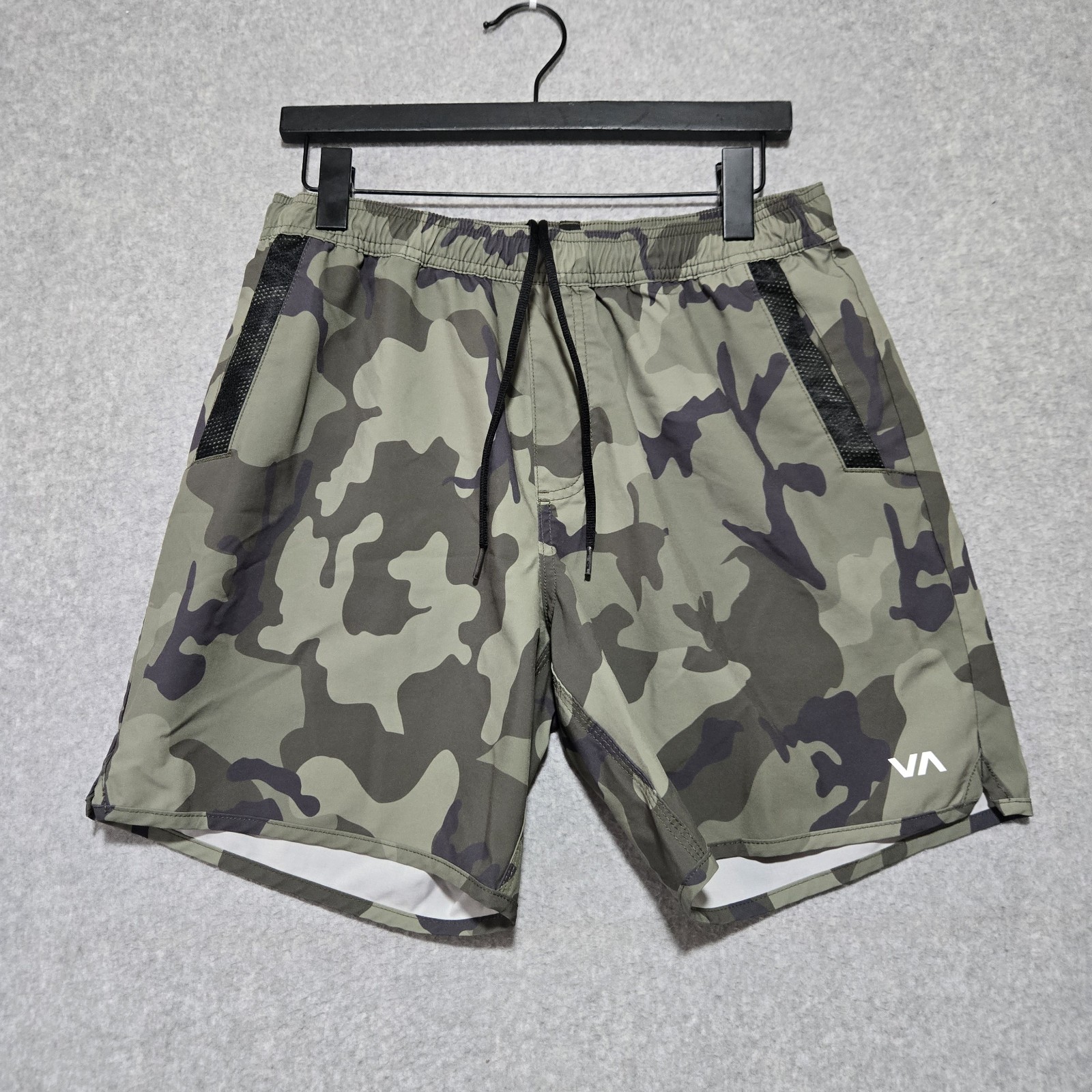 RVCA Running Shorts Camo Medium Active Performance Stretch Drawstring 7\ RVCA Running Shorts Camo Medium Active Performance Stretch Drawstring 7\