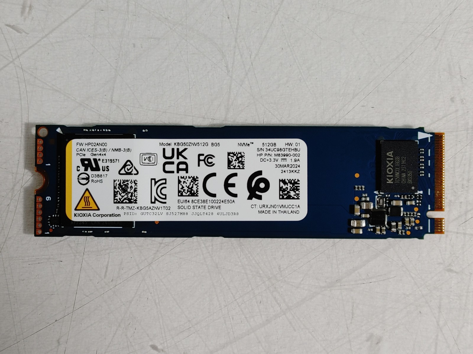 Kioxia BG5 KBG50ZNVS512G 512 GB NVMe 80mm Solid State Drive
