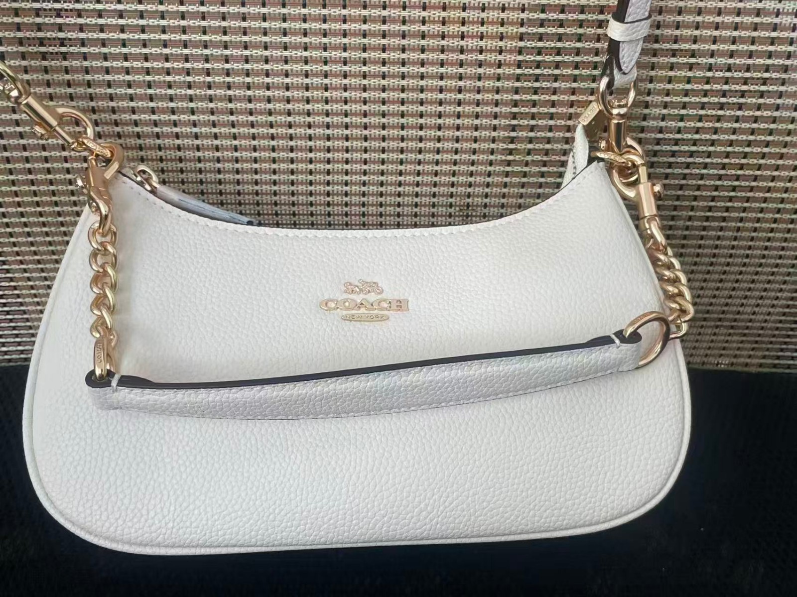 NWT Coach CA209 White Teri Shoulder Bag Handbag Leather Outlet New 