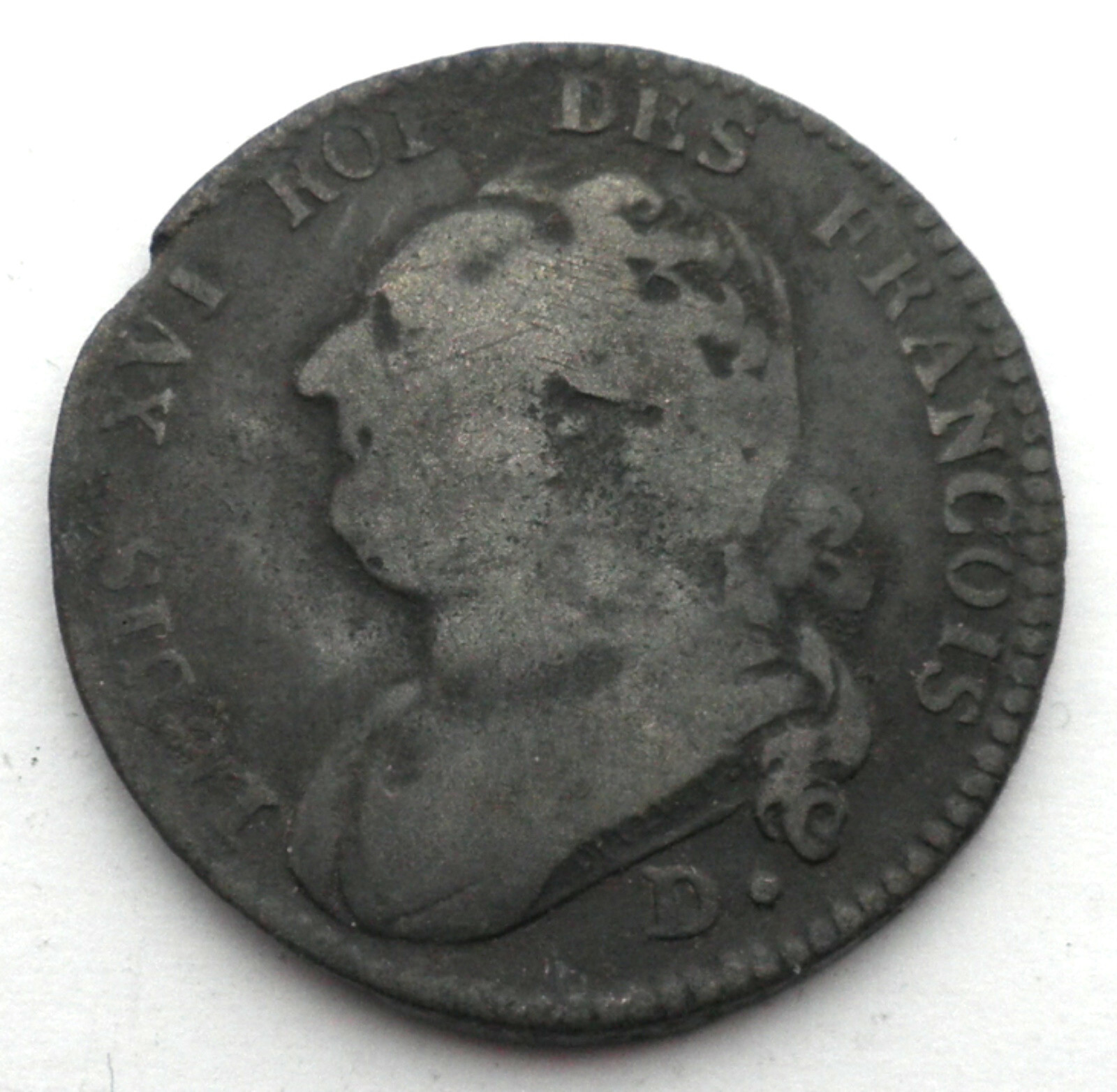 FRANCE 12 DENIERS 1792 D. (Dijon) Louis XVI. 1T2.1