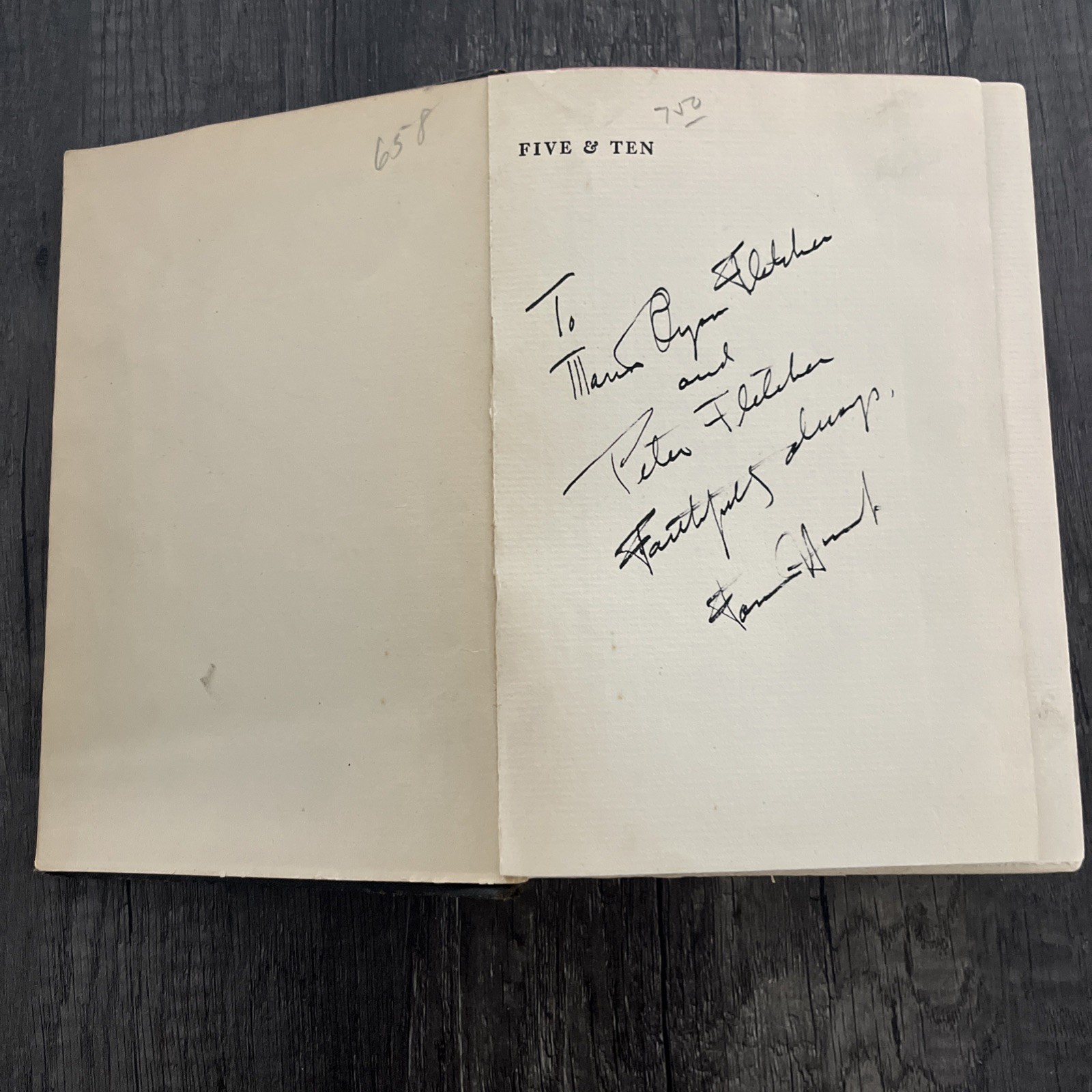 1929 Five and Ten Fannie Hurst SIGNED 1st Edition+Handwritten Letter & Clipping