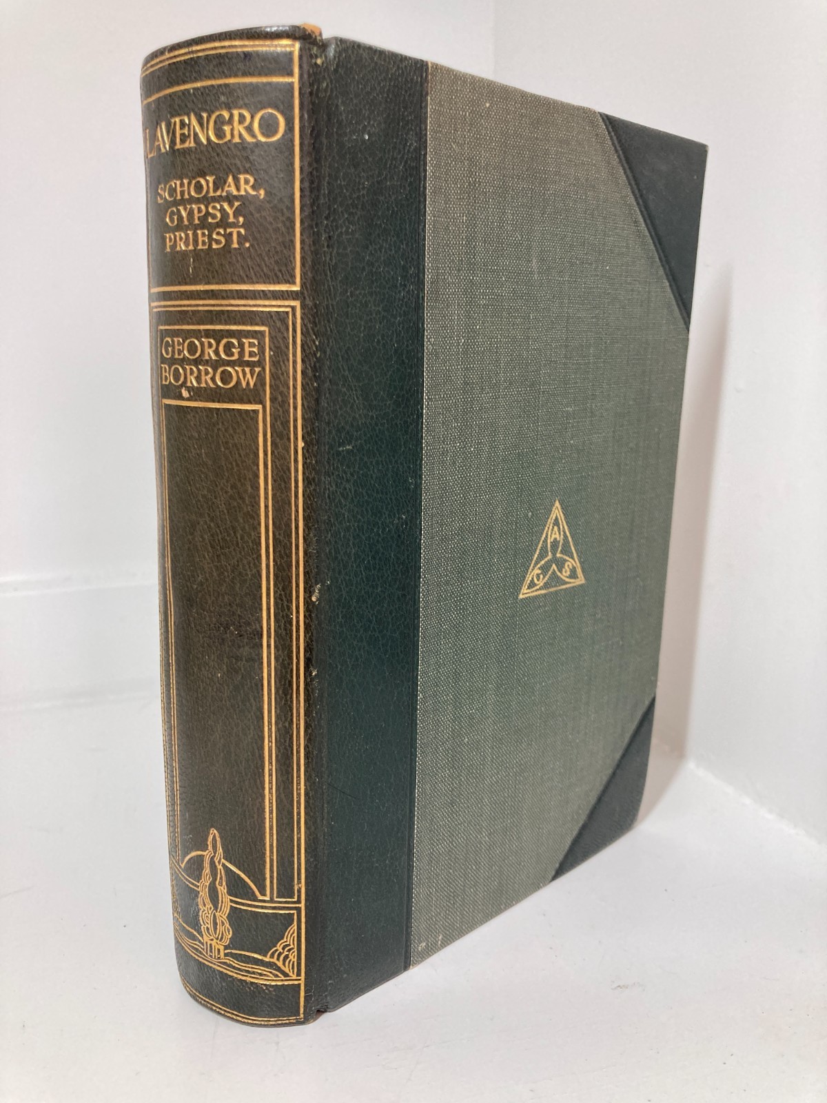 1914 LAVENGRO George Borrow E.J. Sullivan Color Plates Leather Prize Binding
